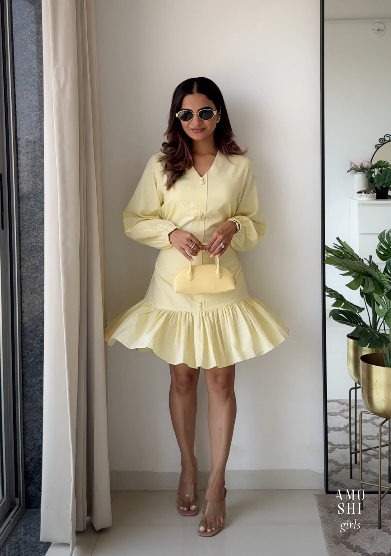 Dory Mini Dress (Butter Yellow) As seen on Mauli