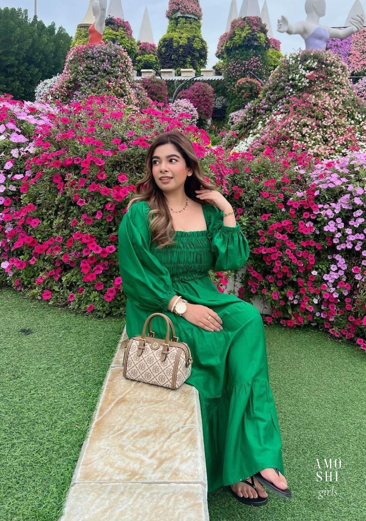 Sanjogta Chawla As seen in our Love Midi Dress (Green)