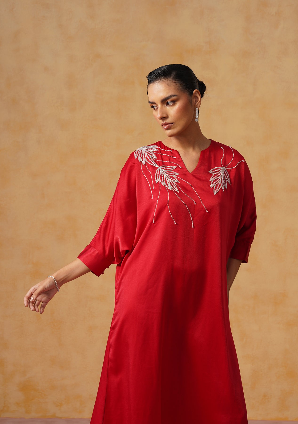 Zara Kaftan Dress (Red)