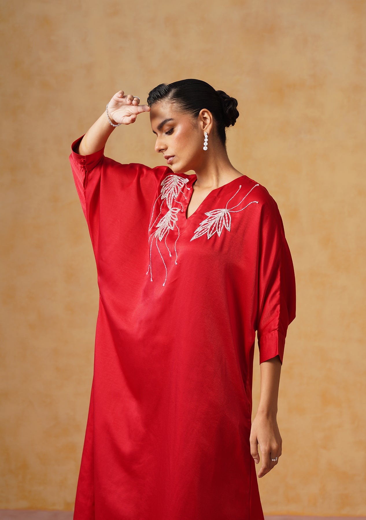 Zara Kaftan Dress (Red)