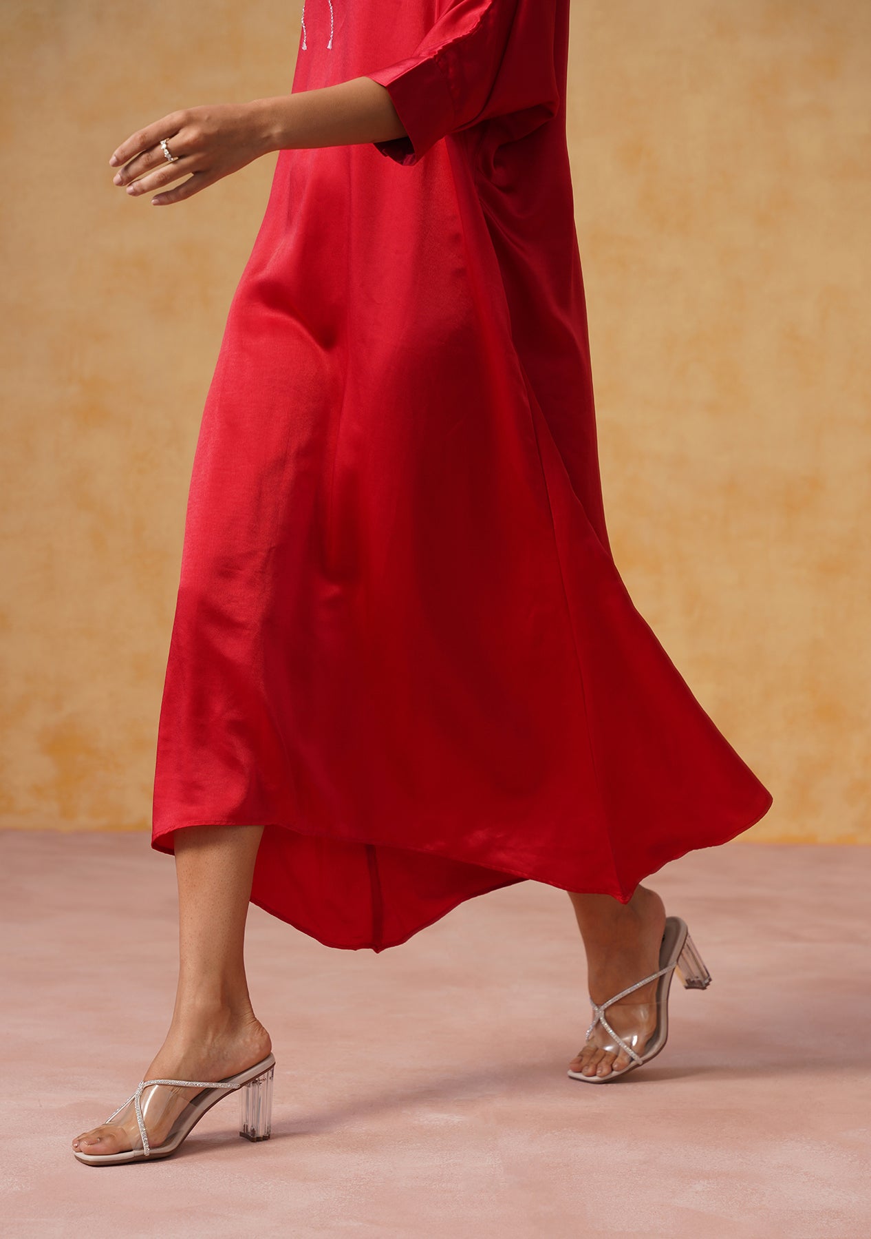 Zara Kaftan Dress (Red)
