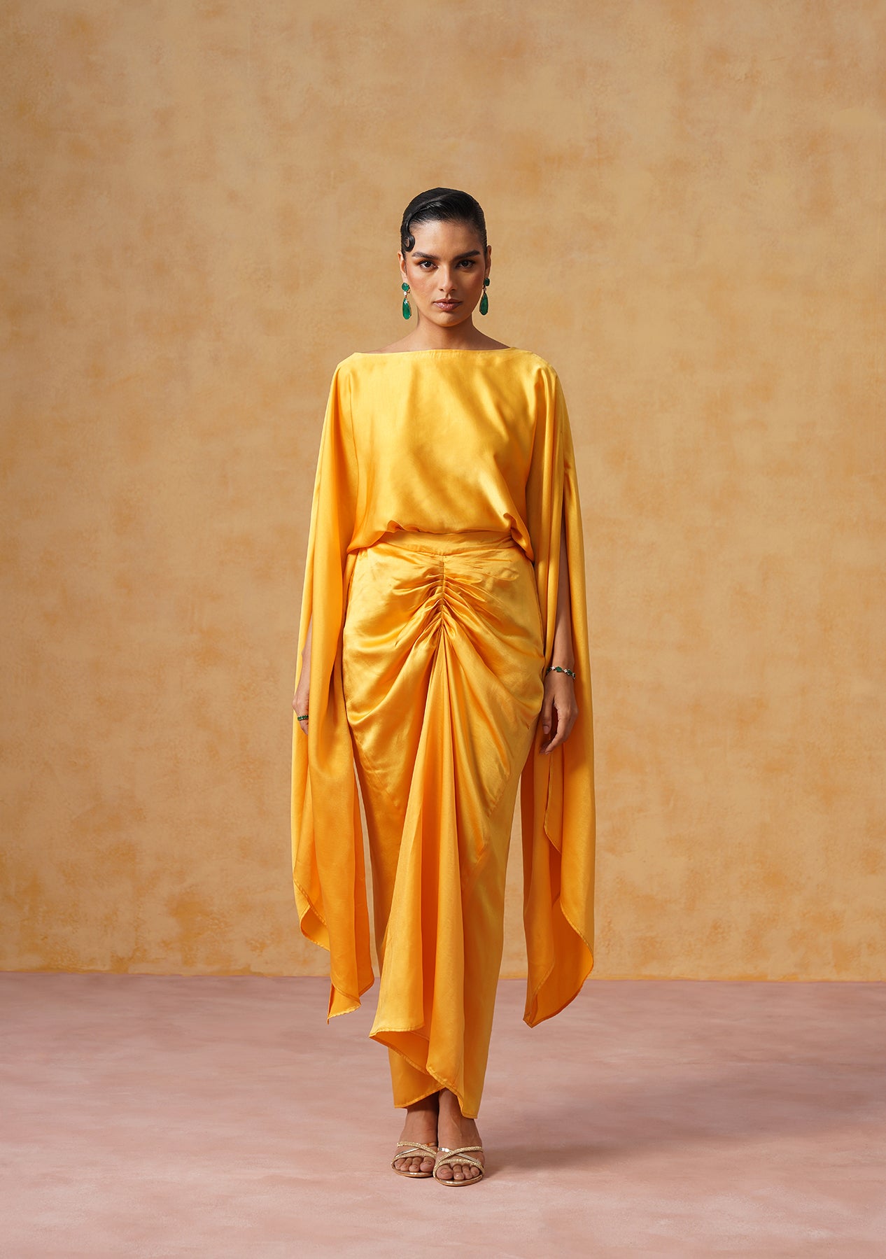 Dira Skirt Co-ord Set (Amber)