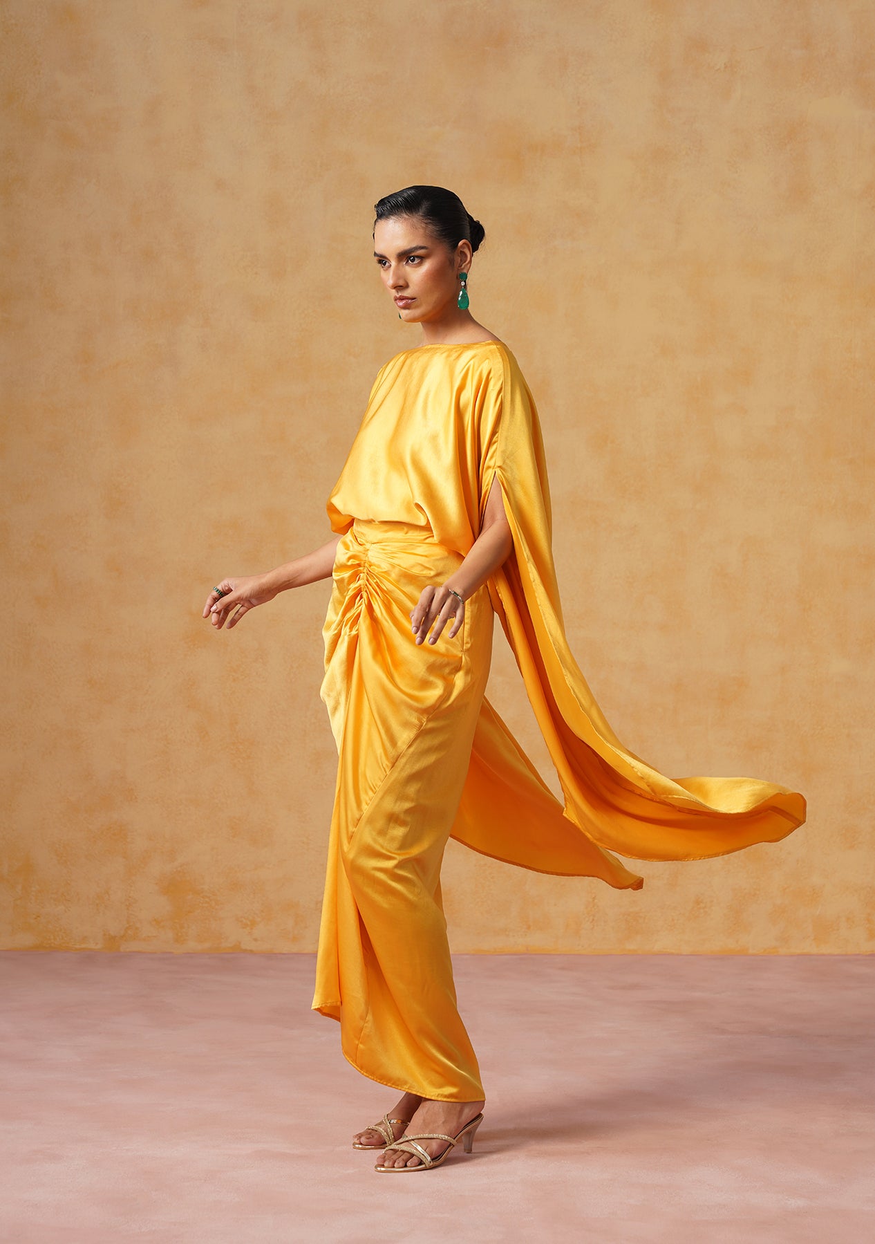 Dira Skirt Co-ord Set (Amber)