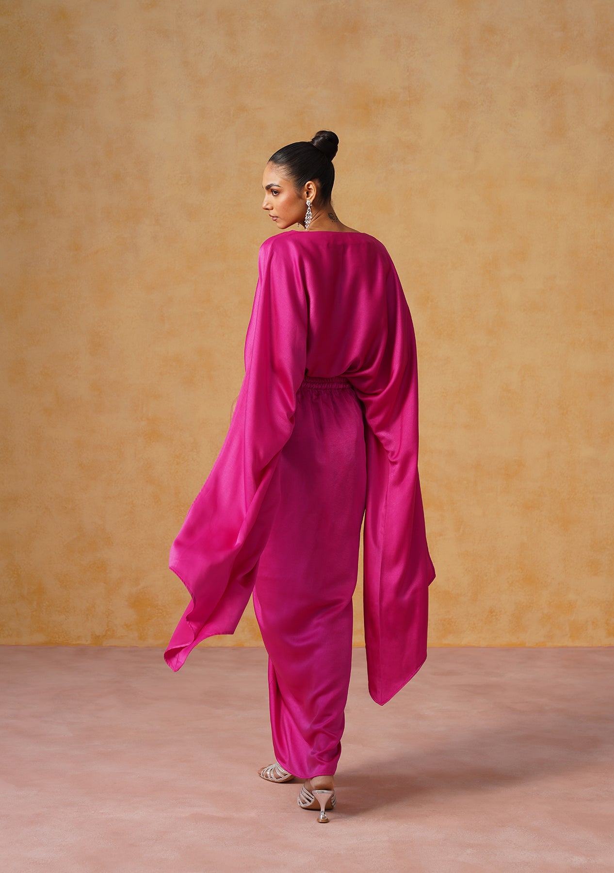 Dira Skirt Co-ord Set (Fuschia)