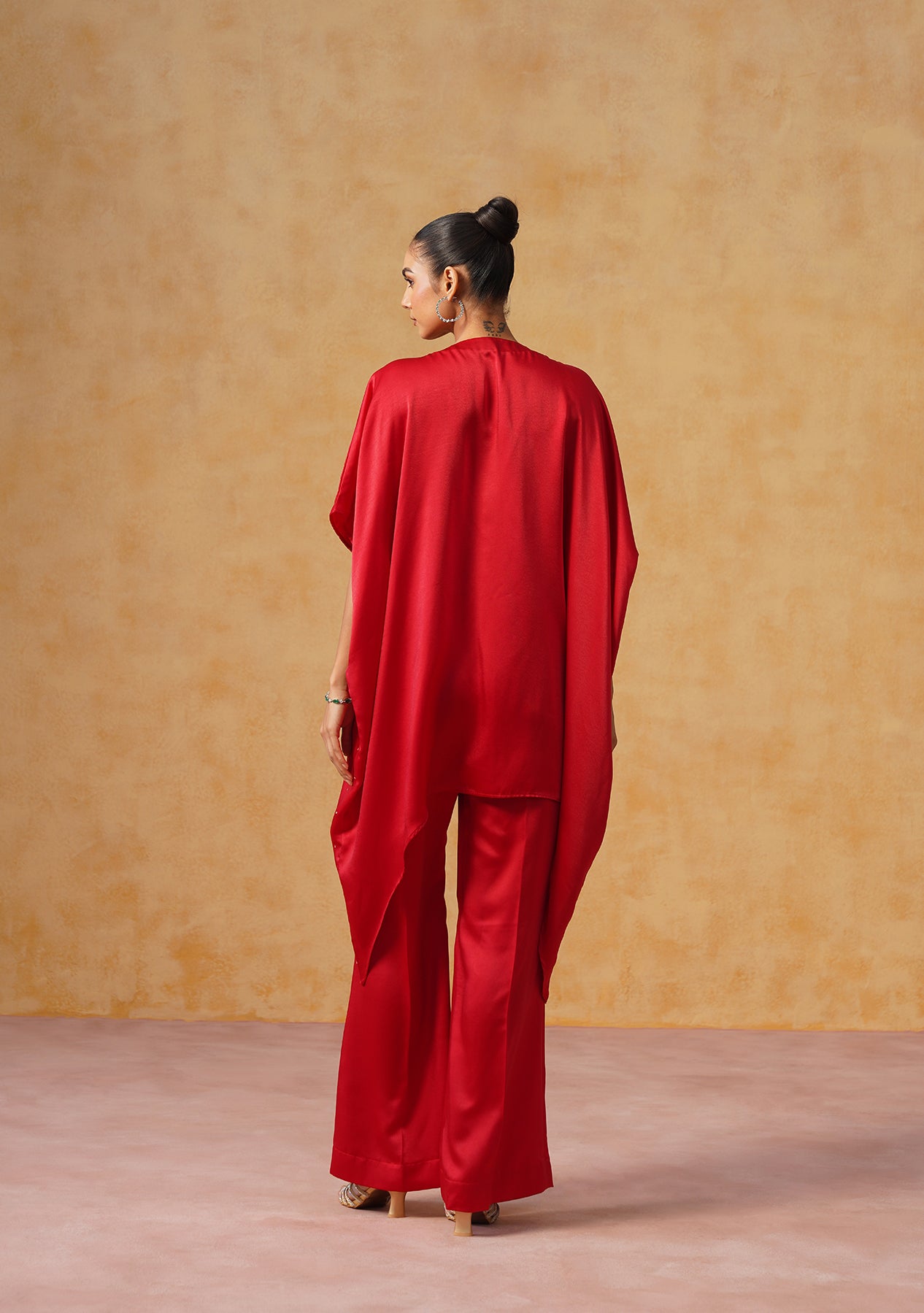 Tara Kaftan Co-ord Set (Red)