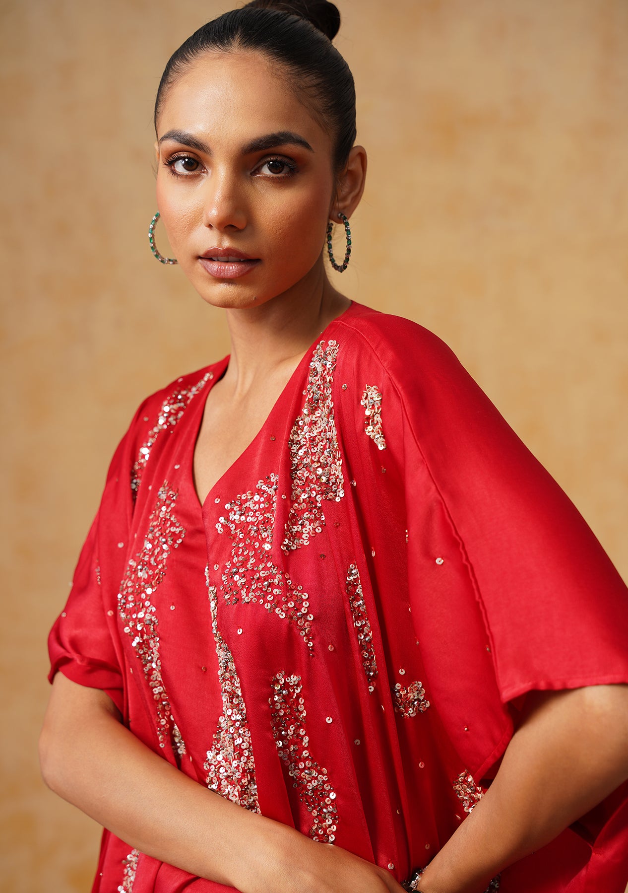 Tara Kaftan Co-ord Set (Red)