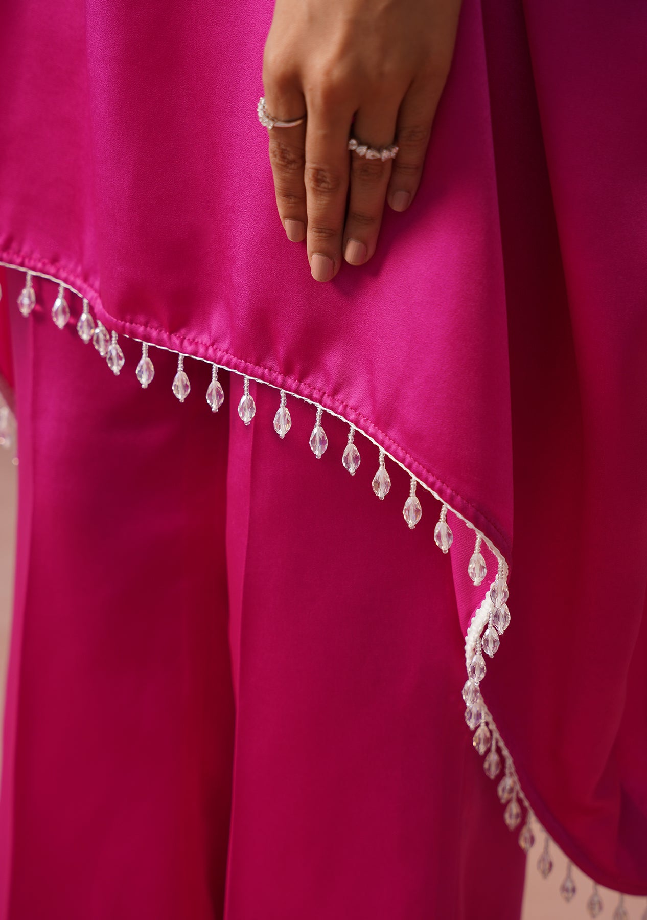 Amara Kaftan Co-ord Set (Fuschia)