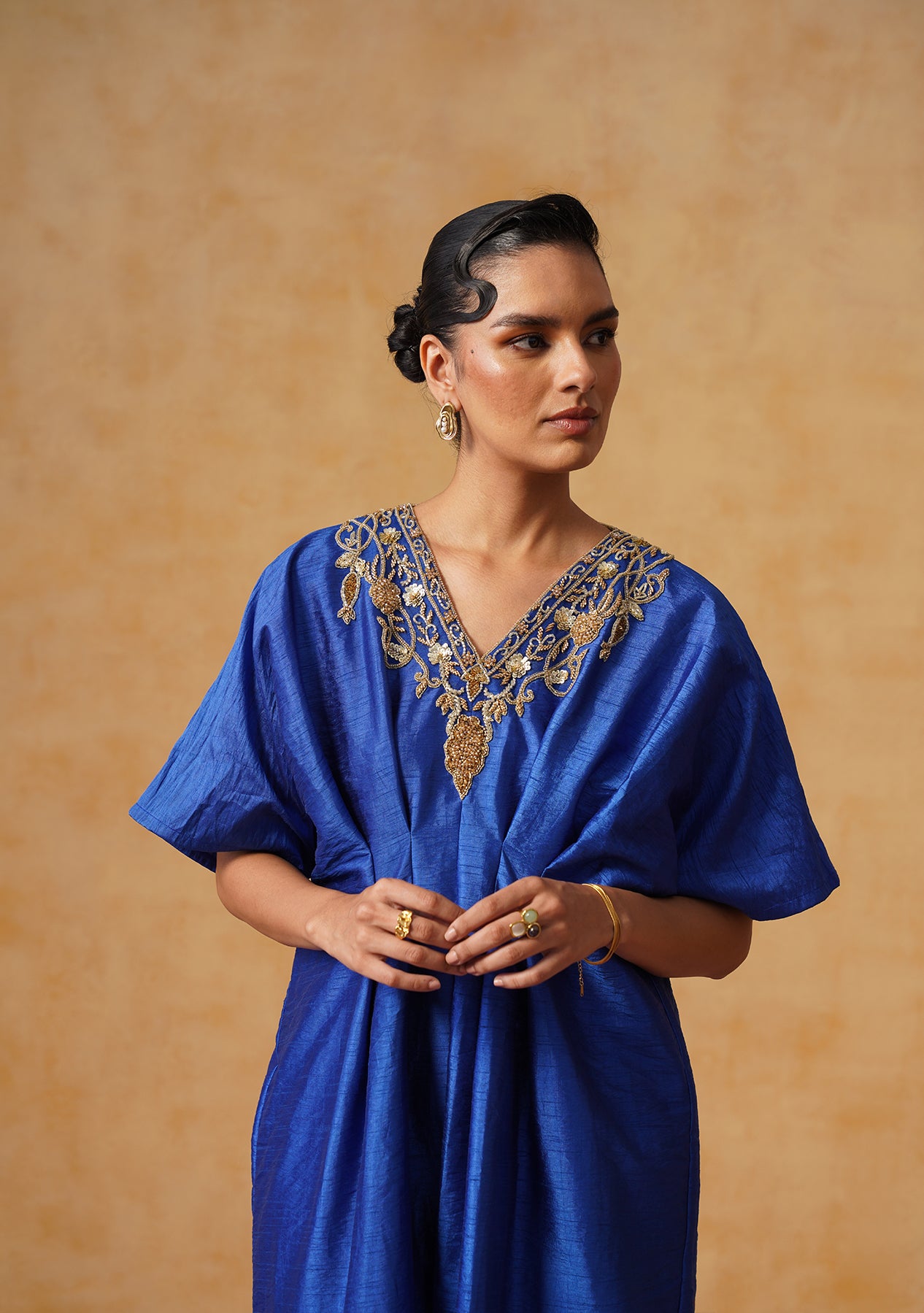 Reva Kaftan Dress (Royal Blue)