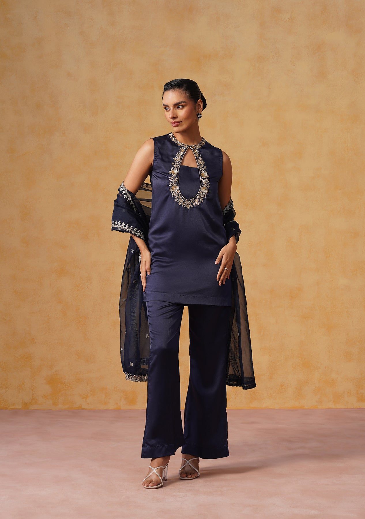 Sana Suit Set (Navy Blue)