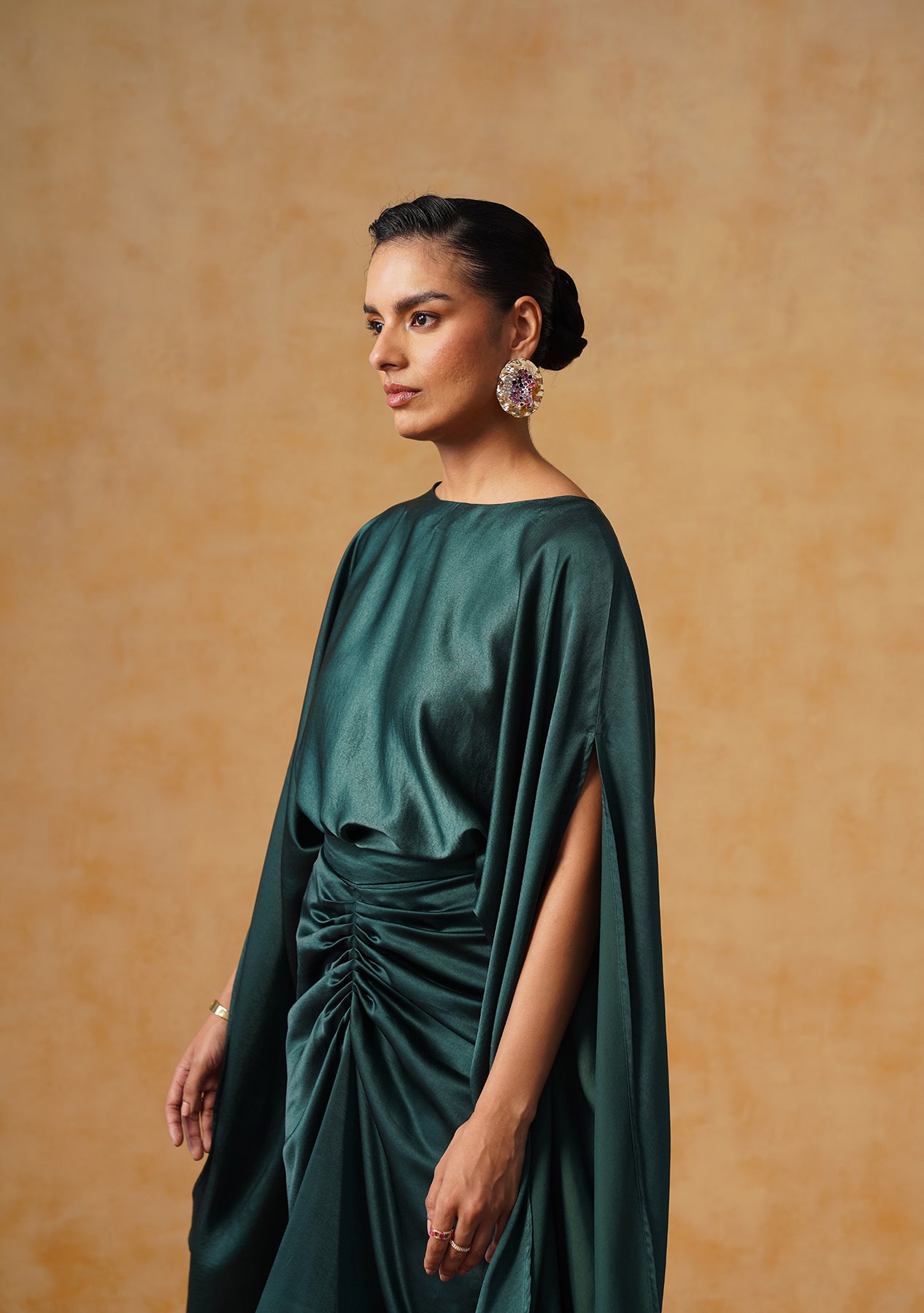 Dira Skirt Co-ord Set (Bottle Green)