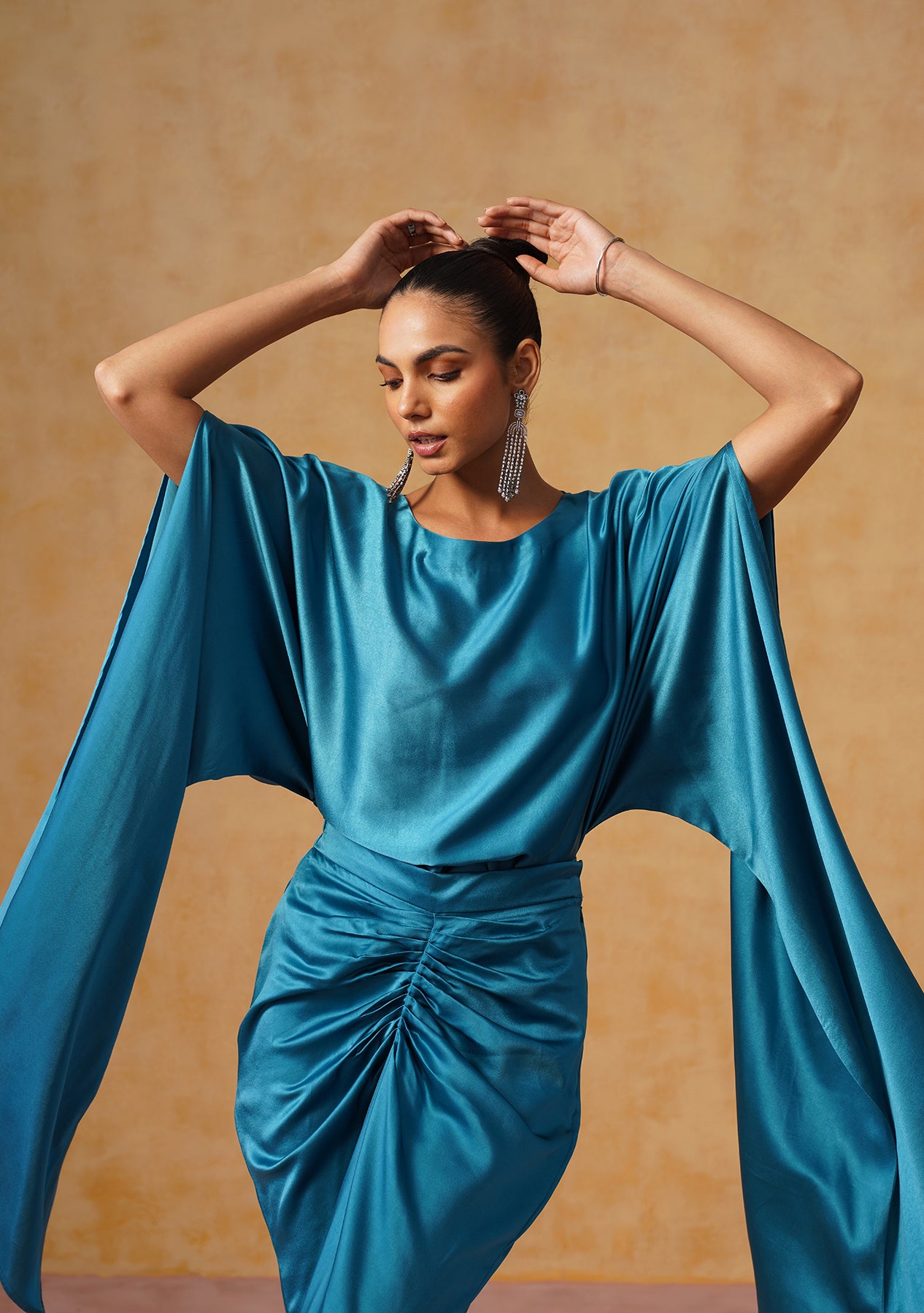 Dira Skirt Co-ord Set (Teal)