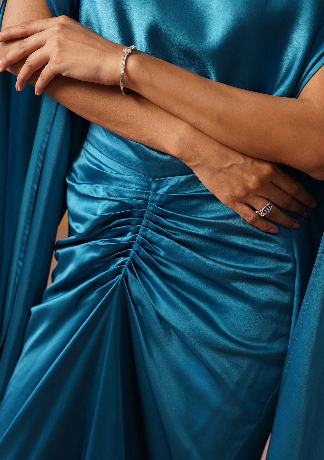 Dira Skirt Co-ord Set (Teal)