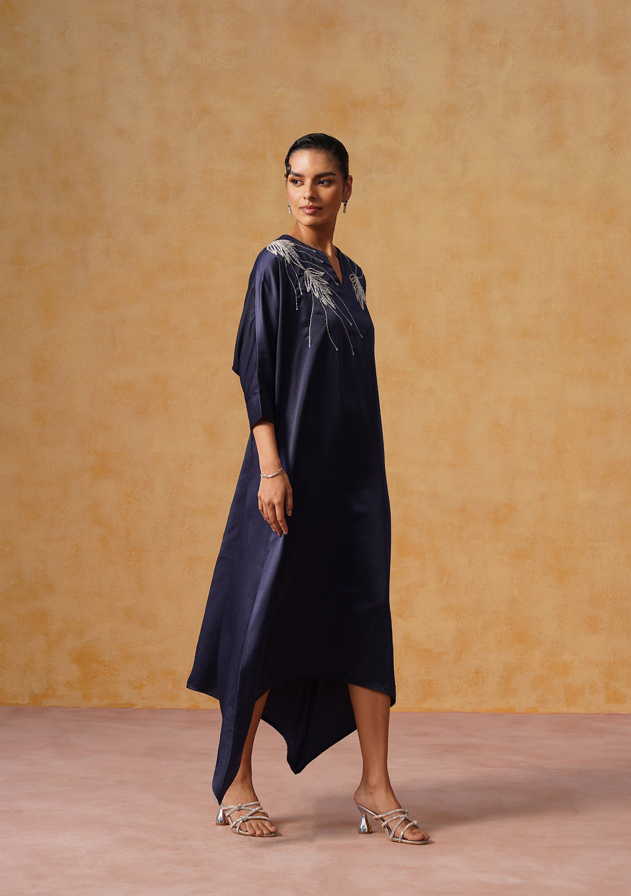 Zara Kaftan Dress (Navy Blue)