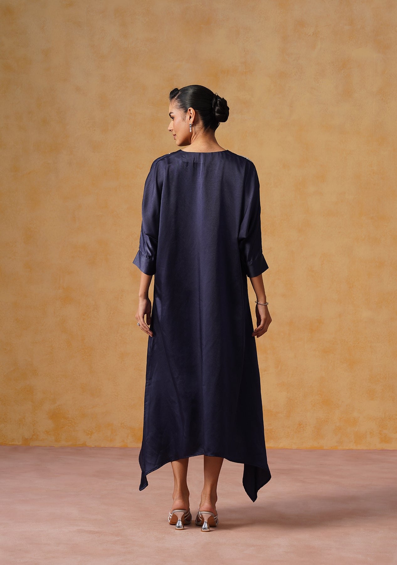 Zara Kaftan Dress (Navy Blue)