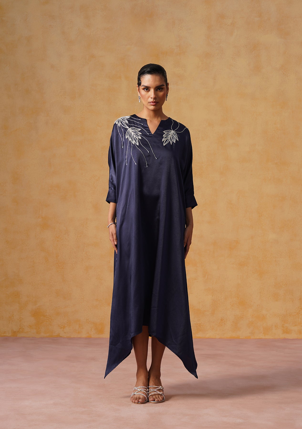 Zara Kaftan Dress (Navy Blue)