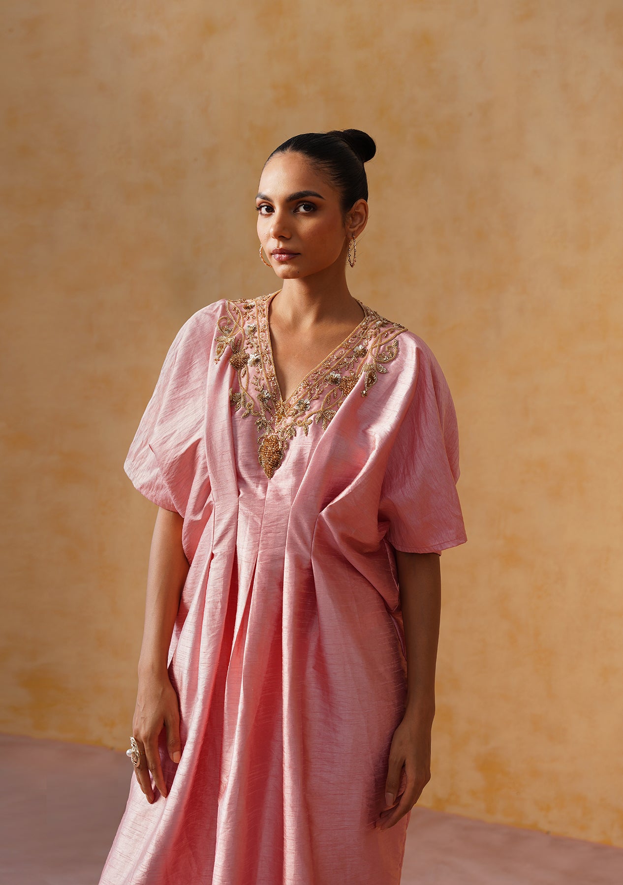 Reva Kaftan Dress (Baby Pink)
