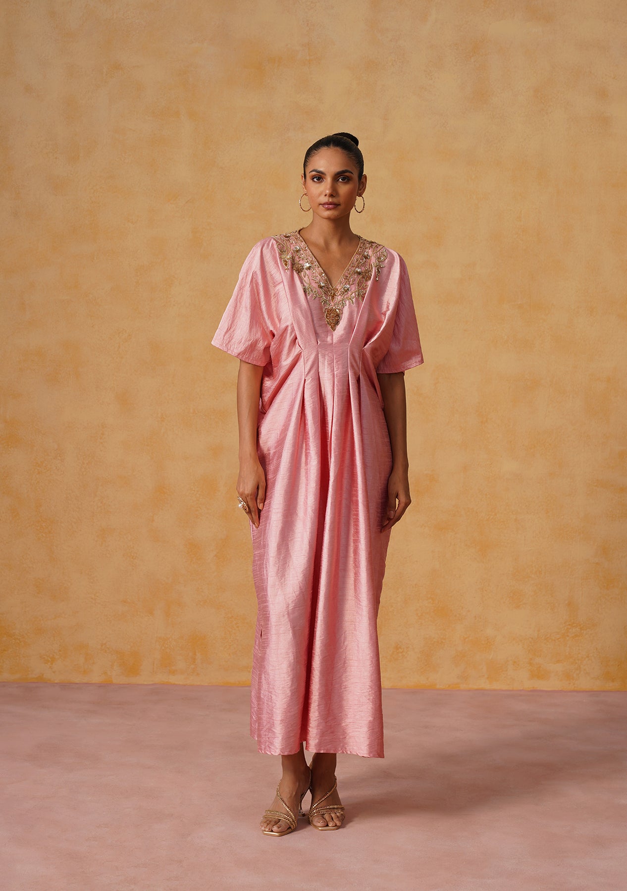 Reva Kaftan Dress (Baby Pink)