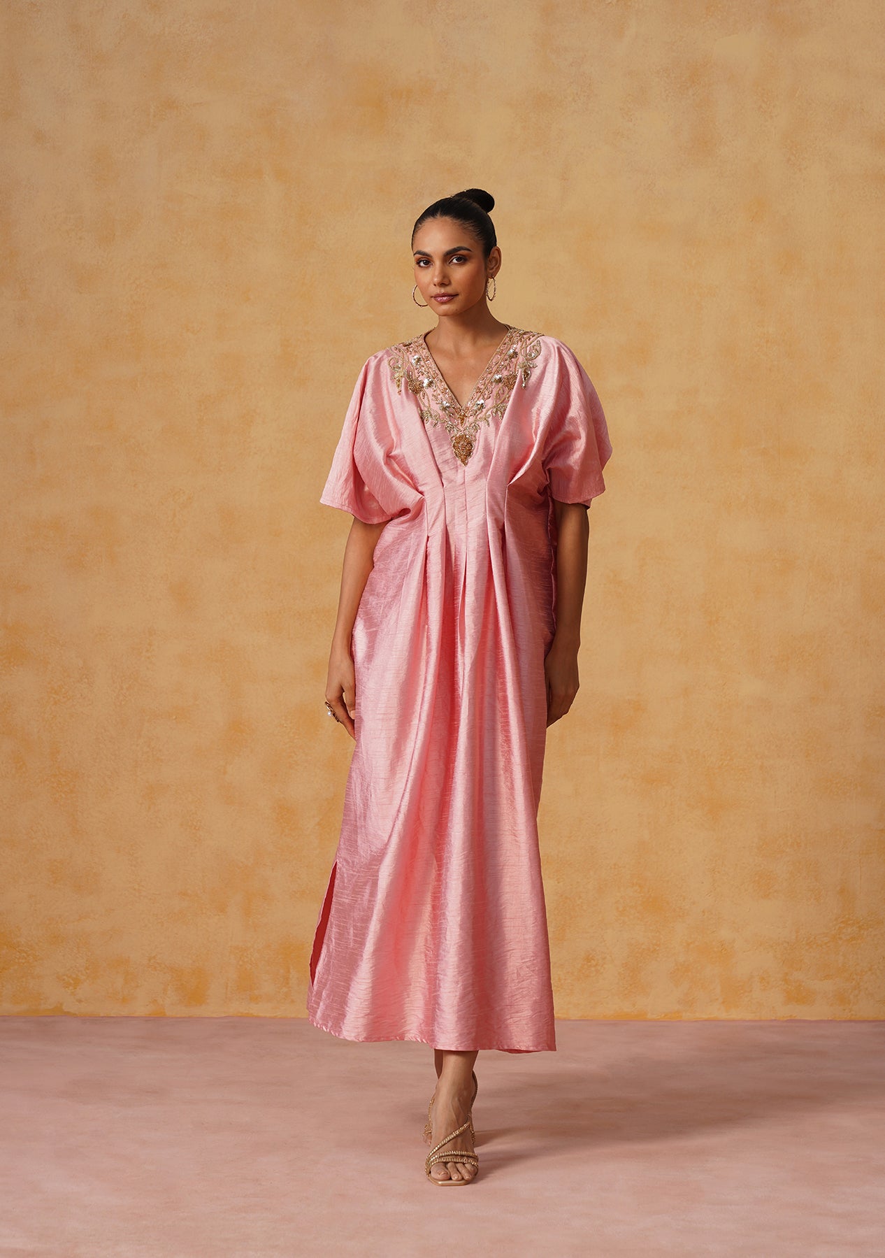 Reva Kaftan Dress (Baby Pink)
