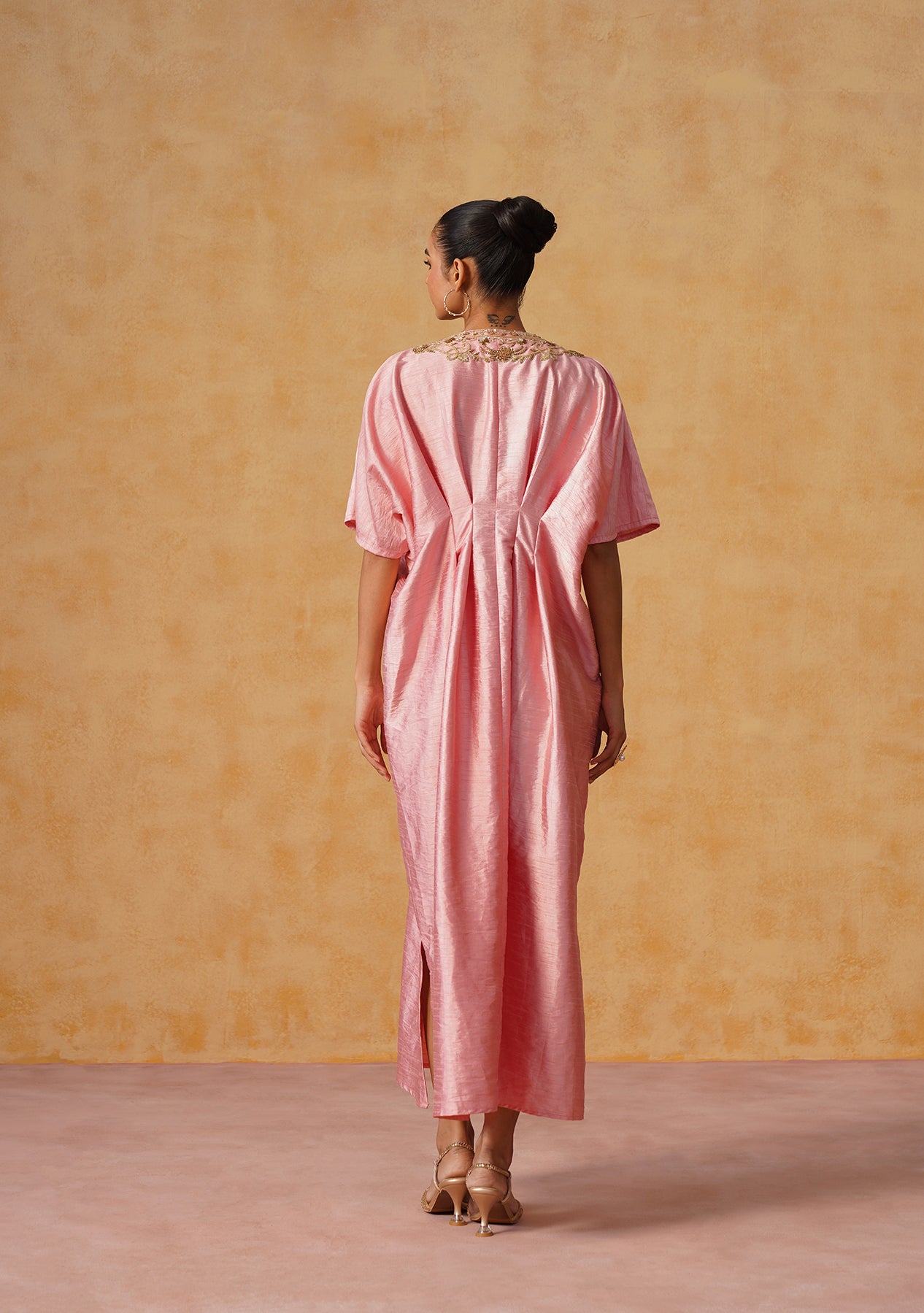 Reva Kaftan Dress (Baby Pink)