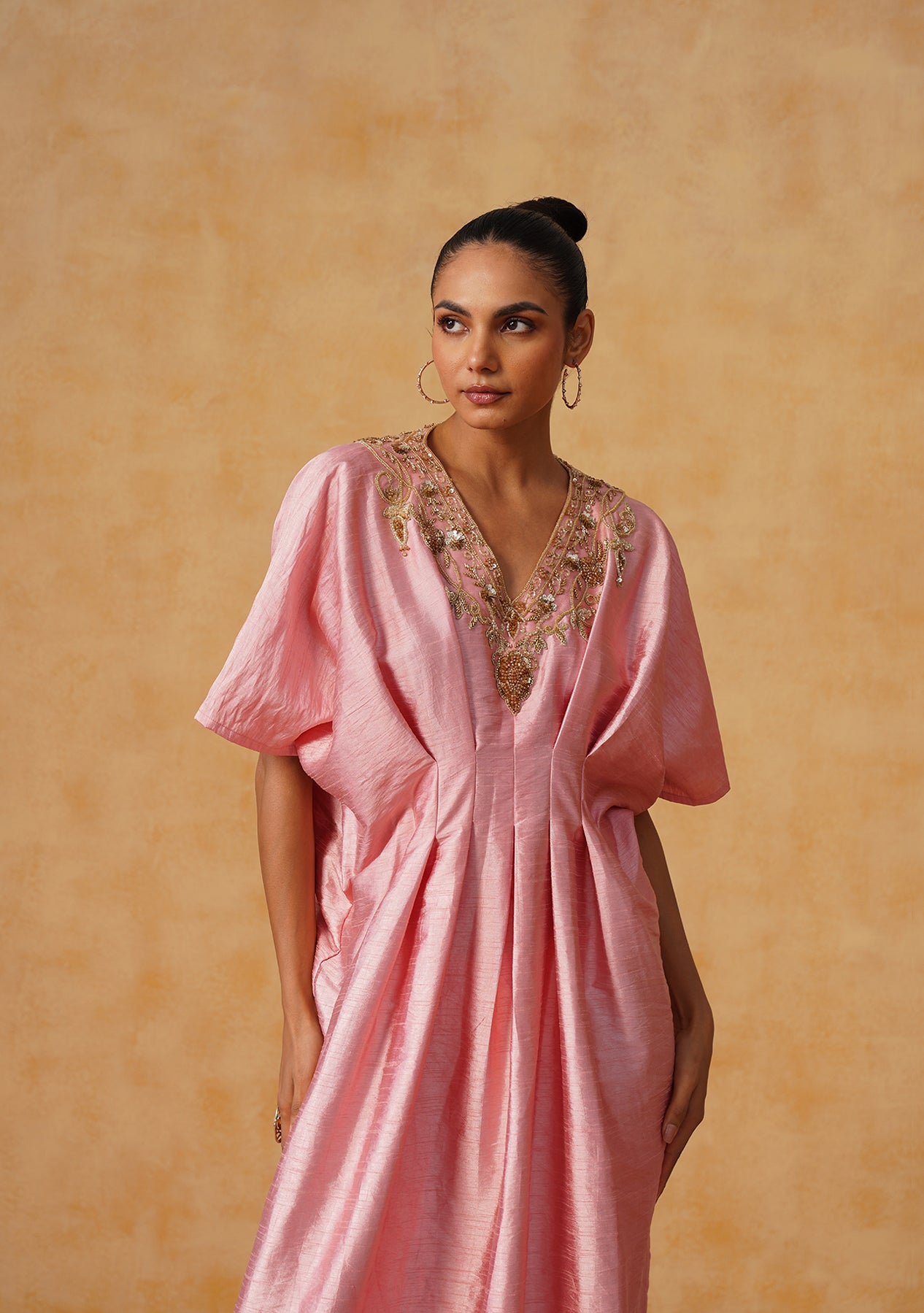 Reva Kaftan Dress (Baby Pink)