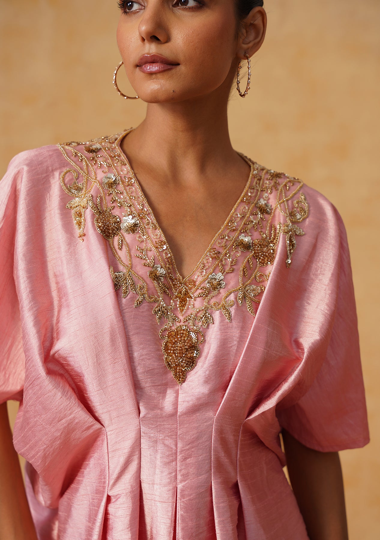 Reva Kaftan Dress (Baby Pink)