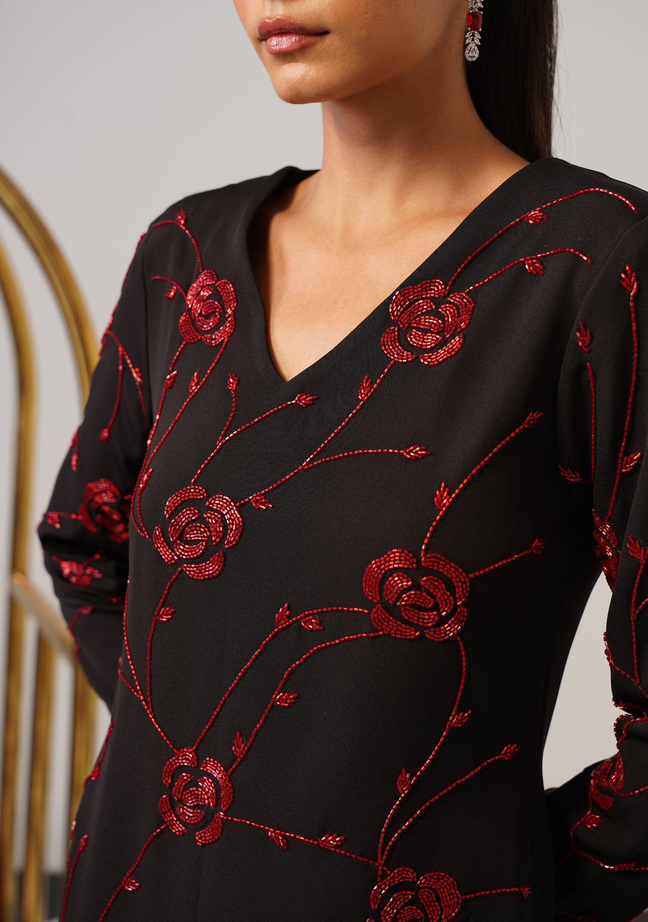 Rosina Midi Dress (Black)