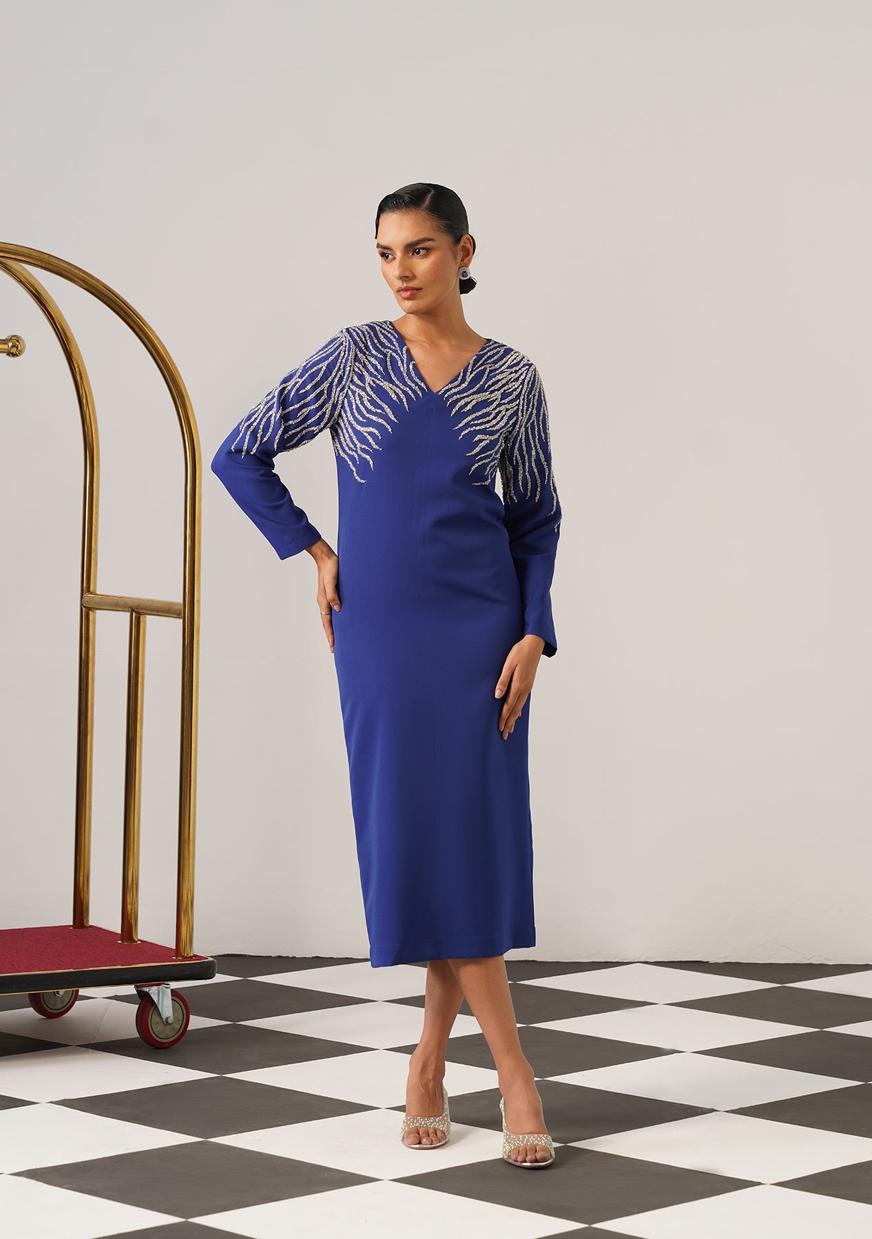 Zeb Midi Dress (Blue)