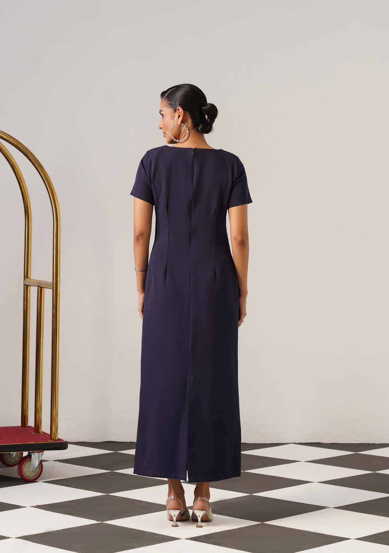 Eden Midi Dress (Navy)