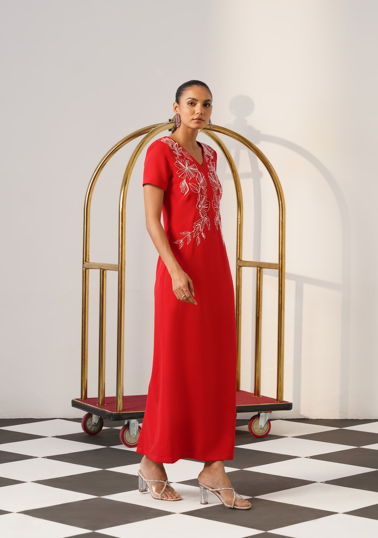 Eden Midi Dress (Red)