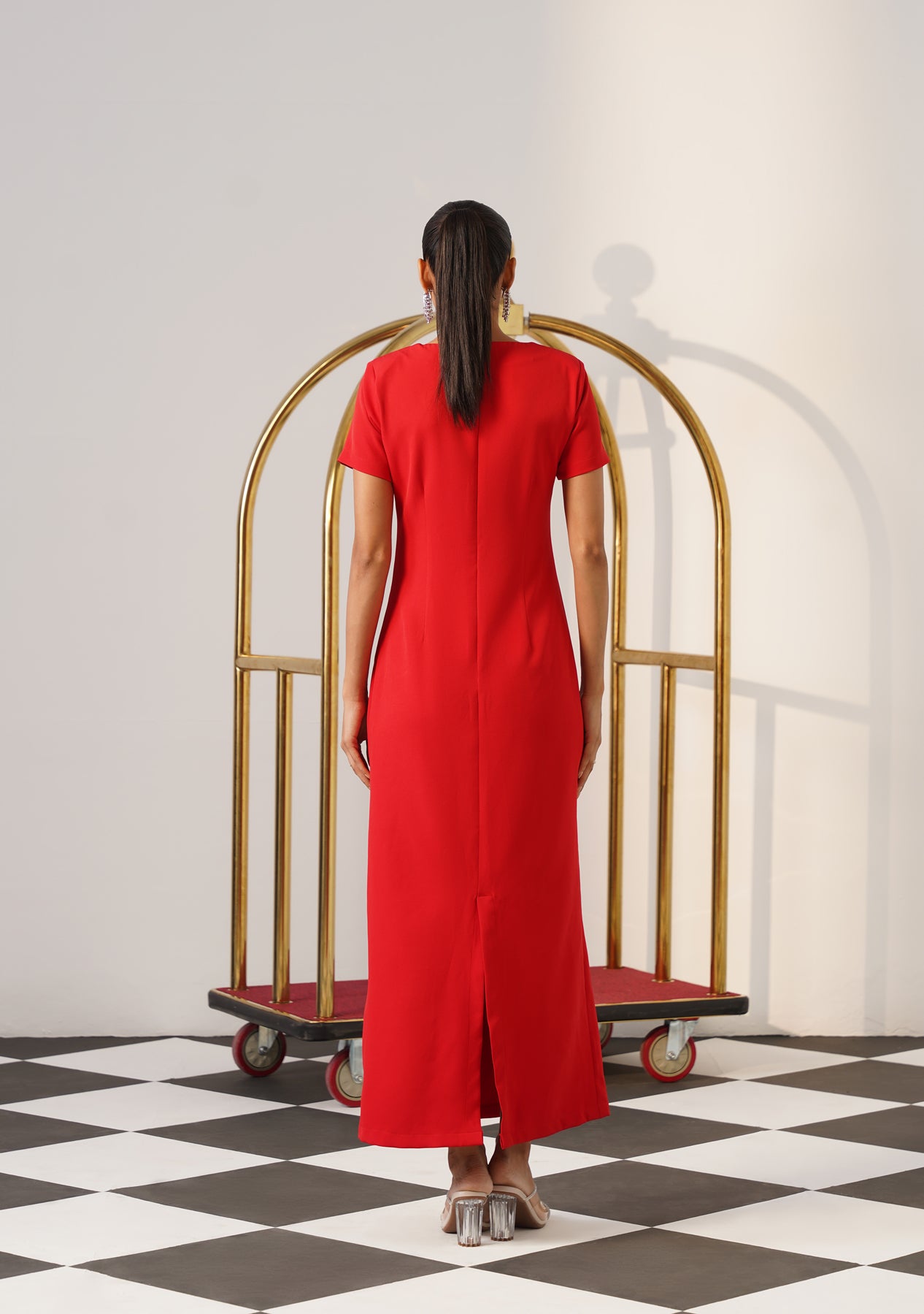 Eden Midi Dress (Red)