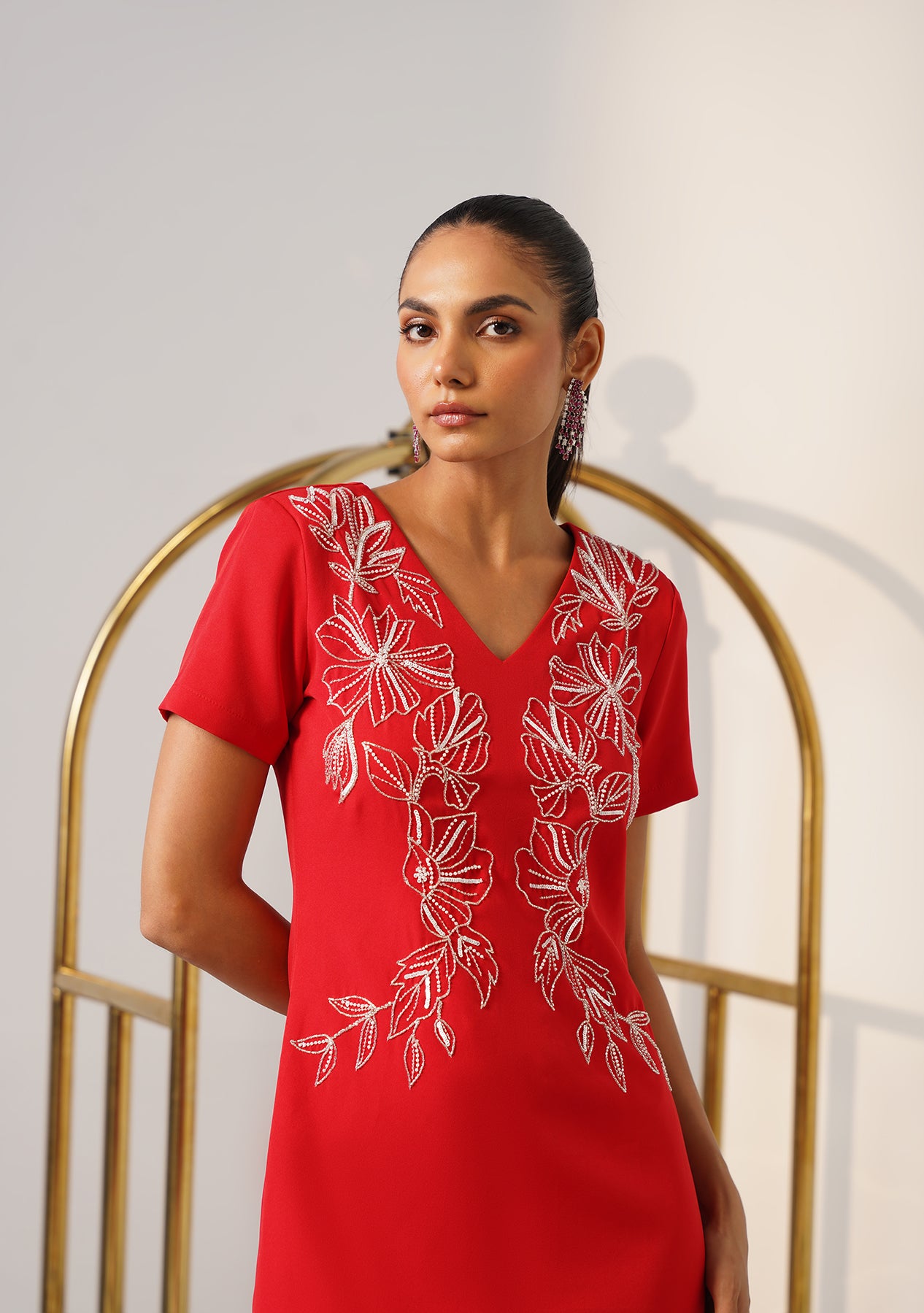 Eden Midi Dress (Red)