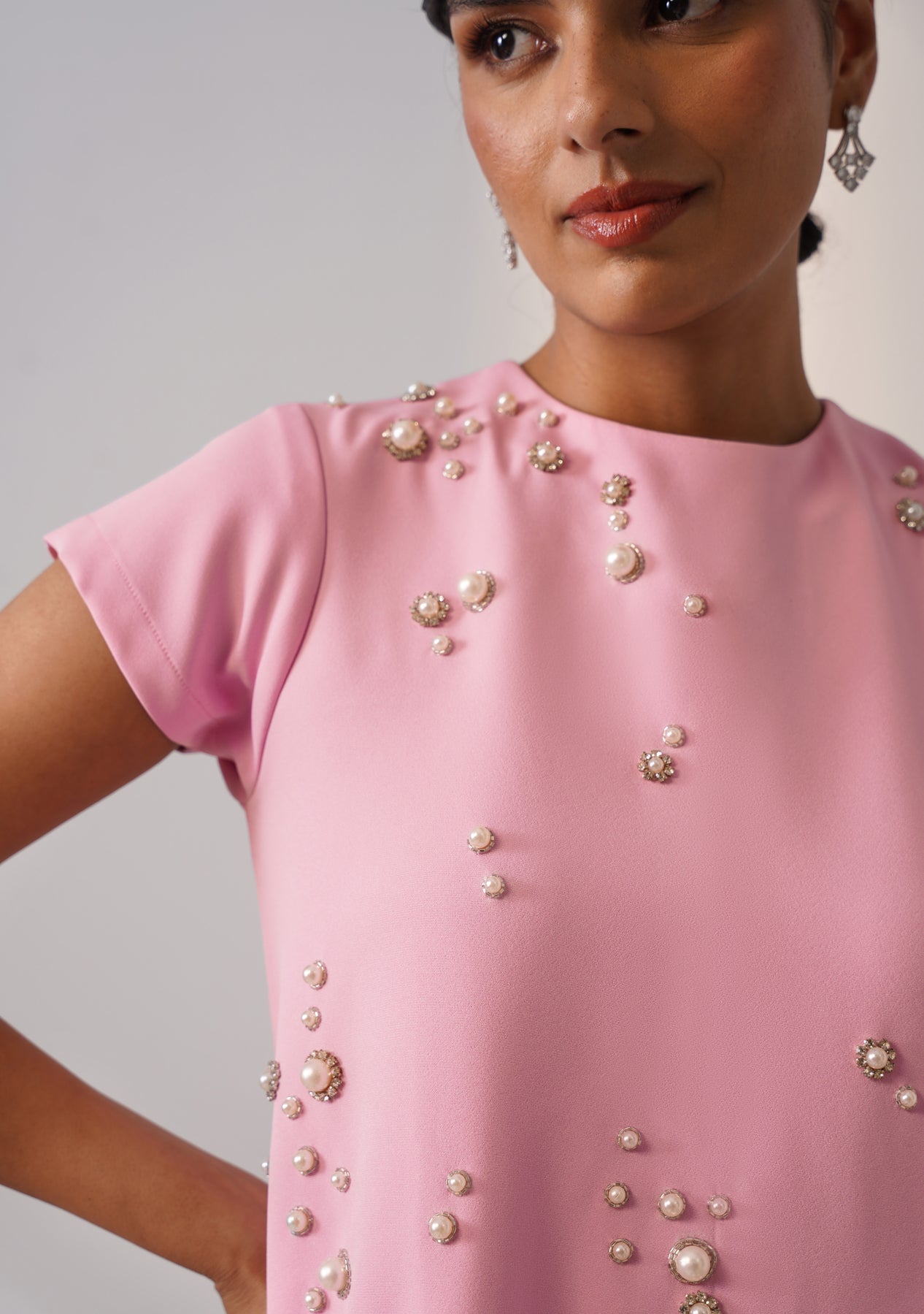 Cheetah Dress (Baby Pink)