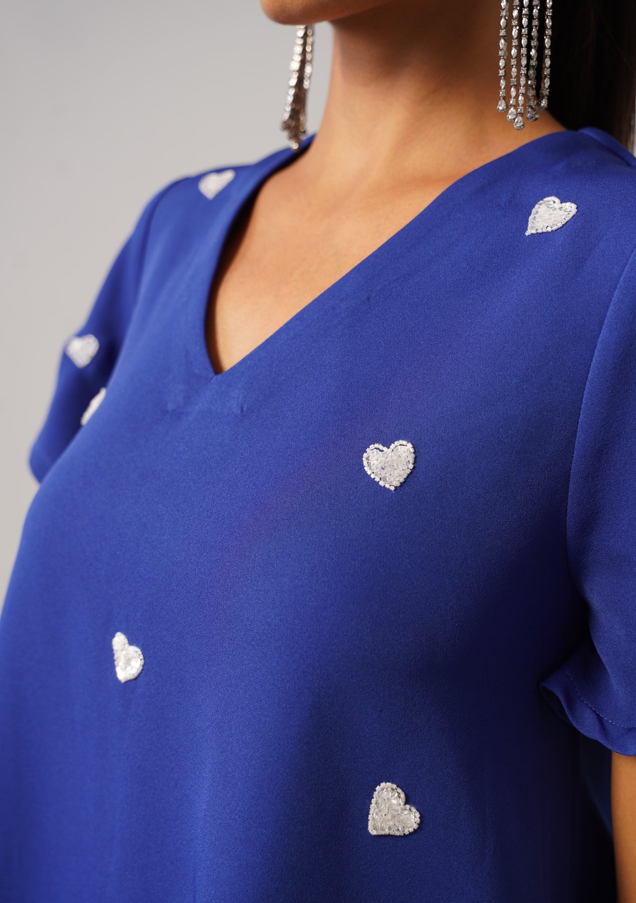 Lovelace Mini Dress (Blue)