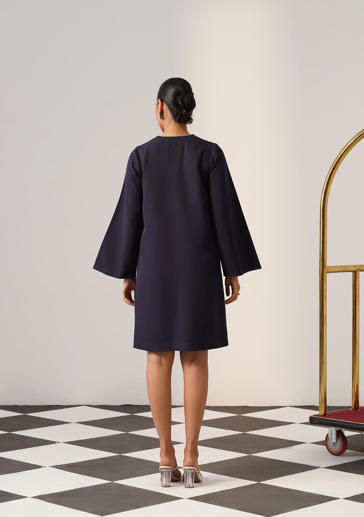 Rosebud Dress (Navy)