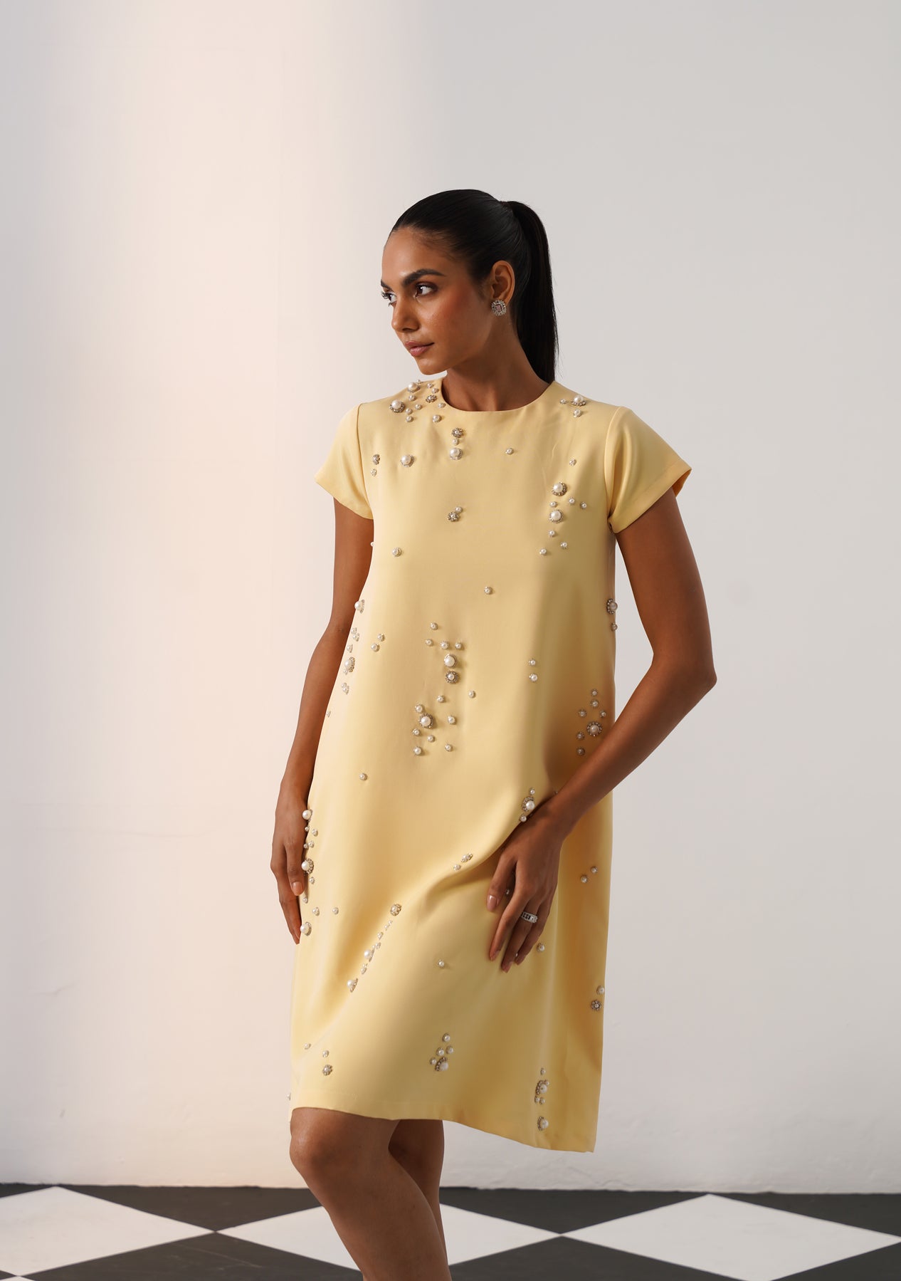 Cheetah Dress (Butter Yellow)