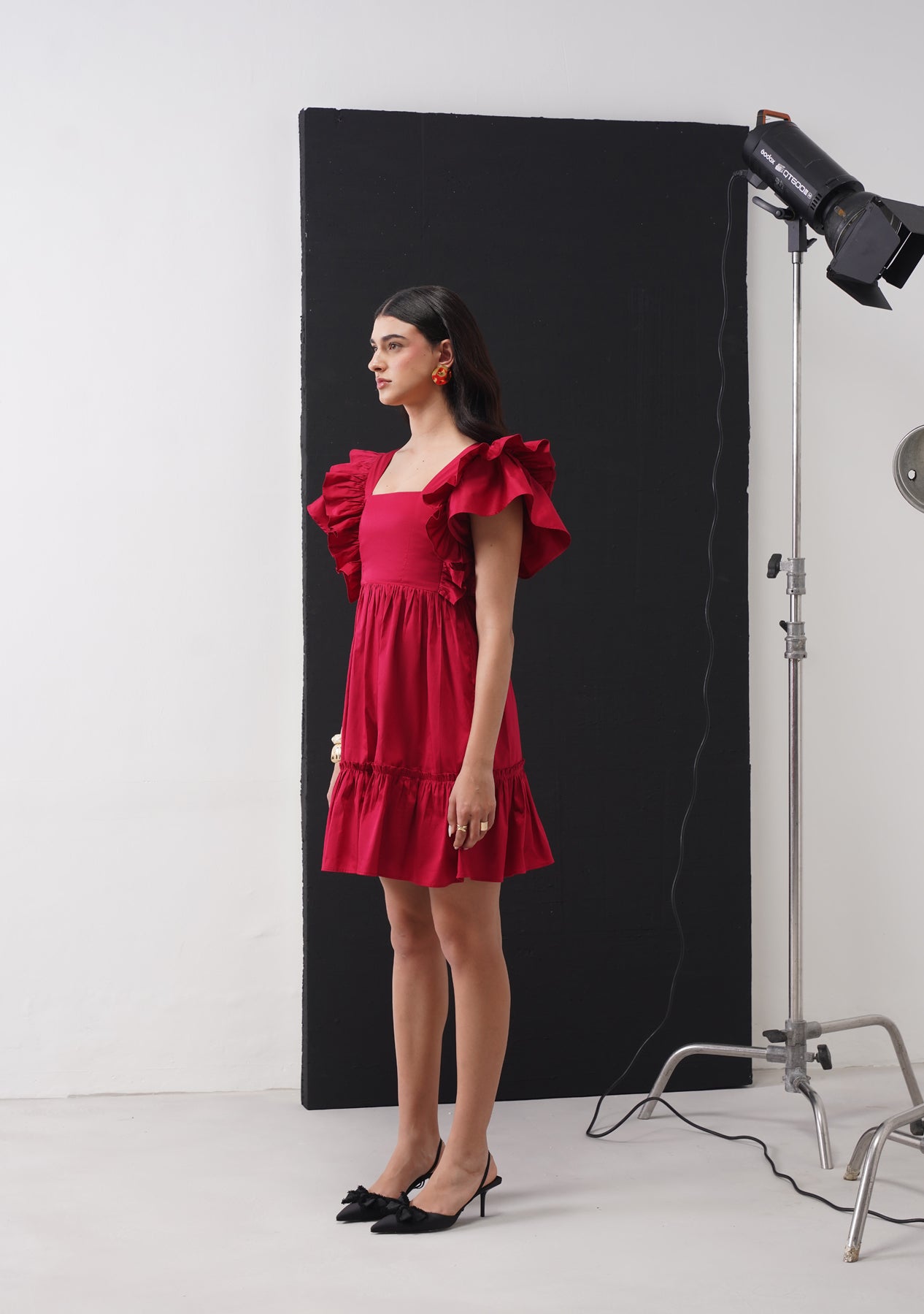Ariana Mini Dress (Cherry Red)