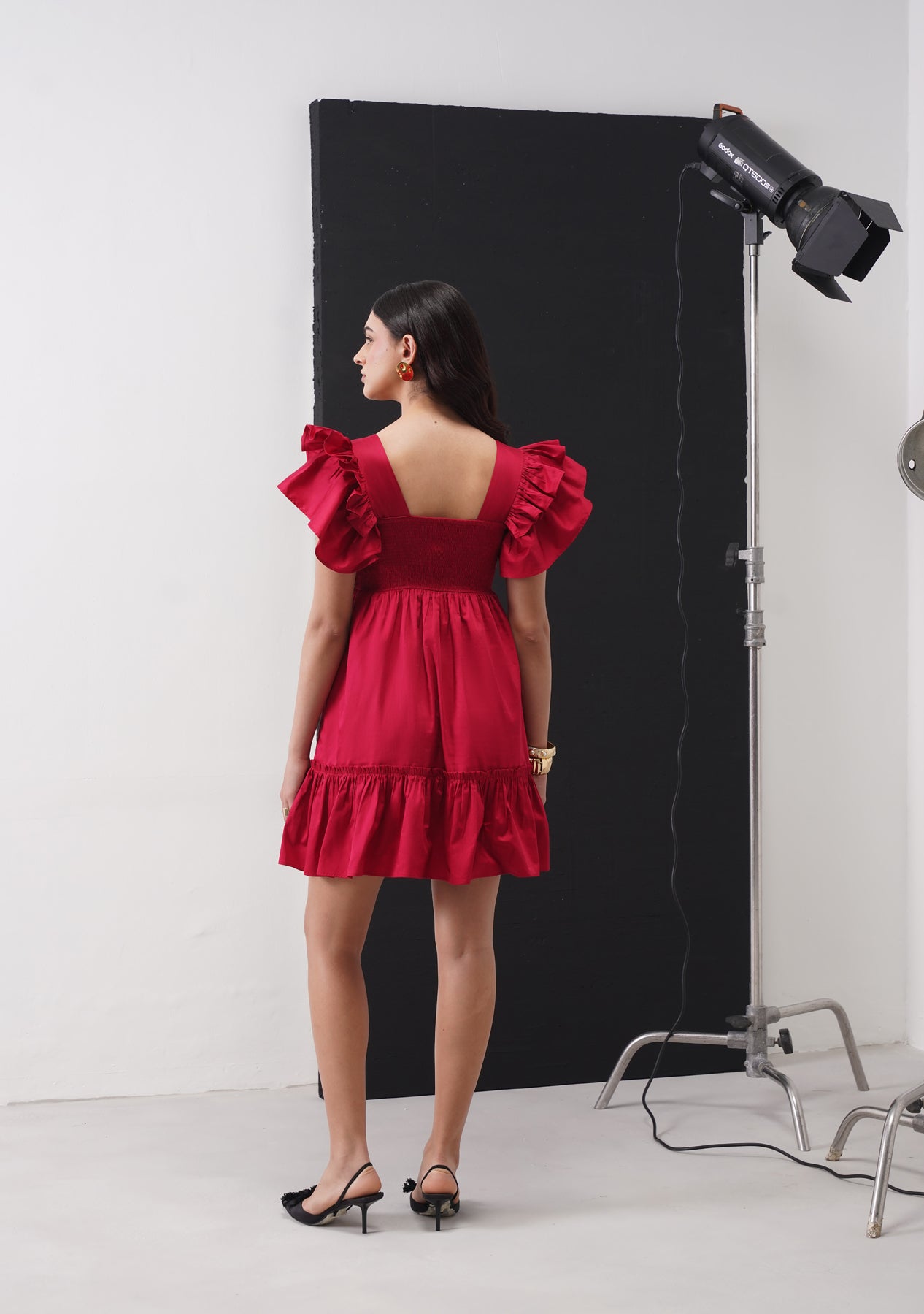 Ariana Mini Dress (Cherry Red)