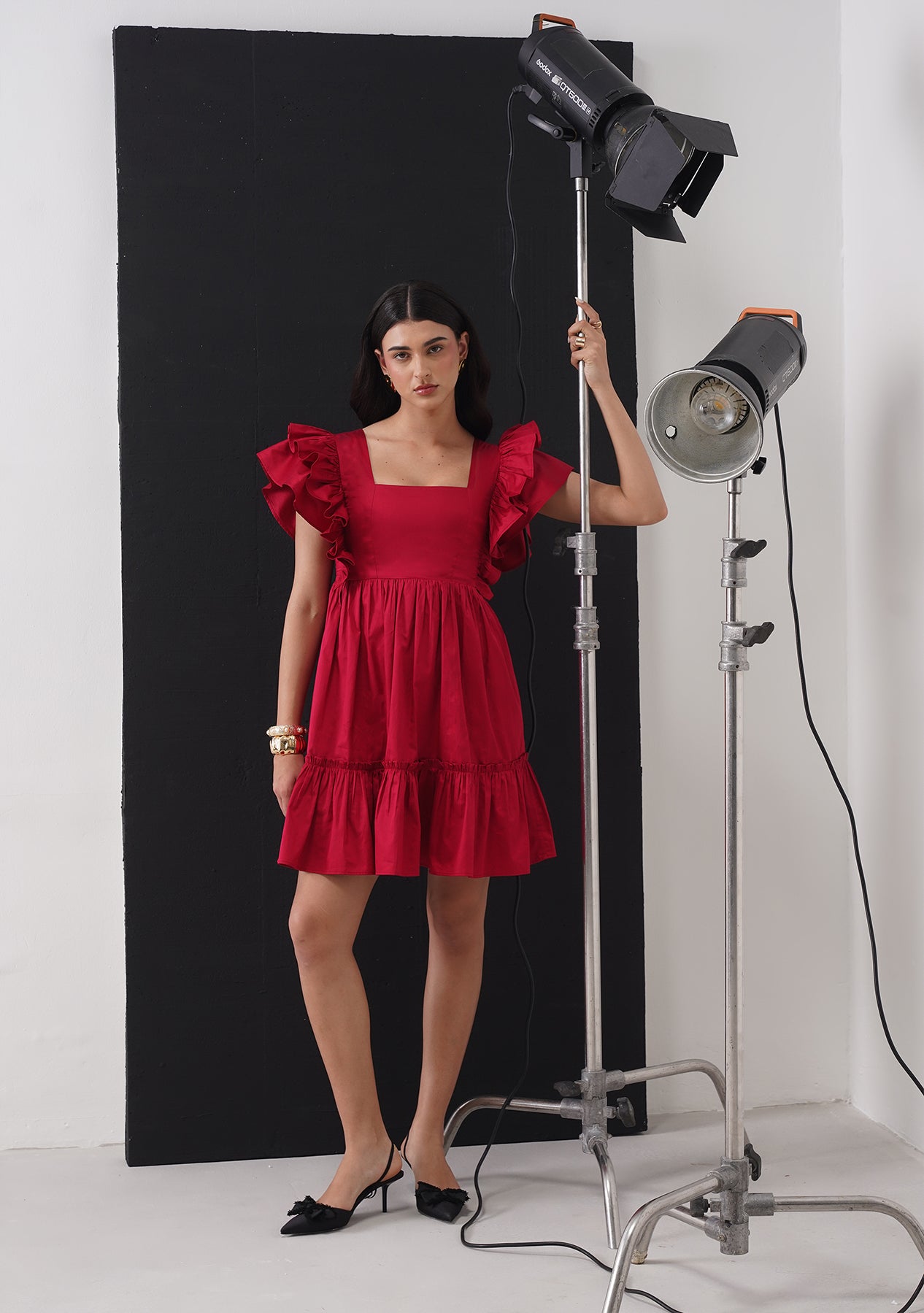 Ariana Mini Dress (Cherry Red)