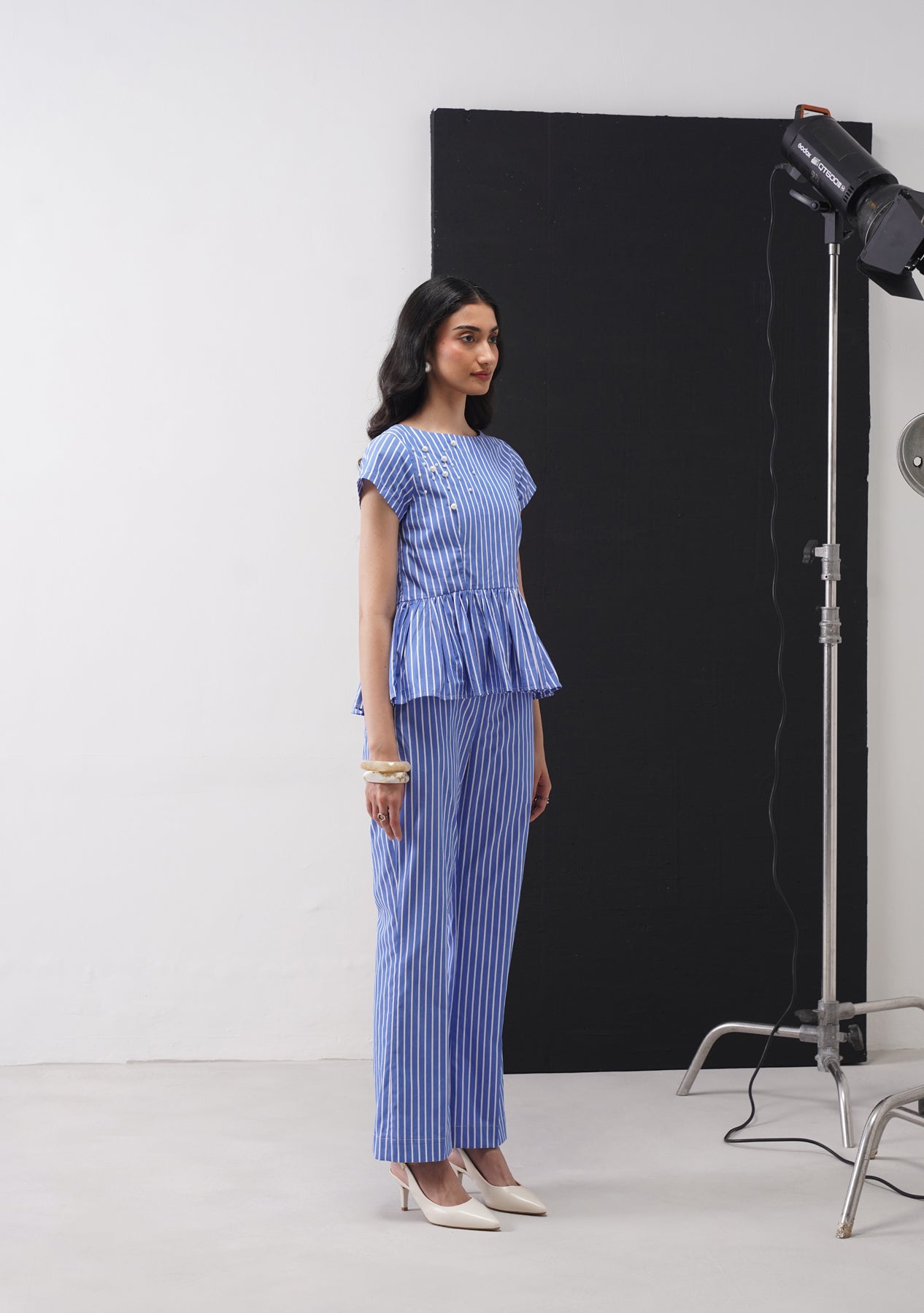 Avery Co-ord Set (Blue & White Striped)