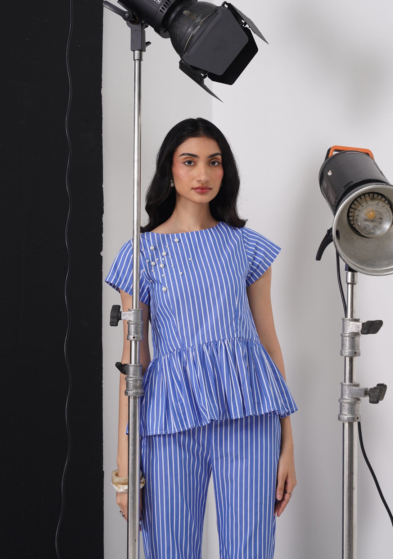 Avery Co-ord Set (Blue & White Striped)