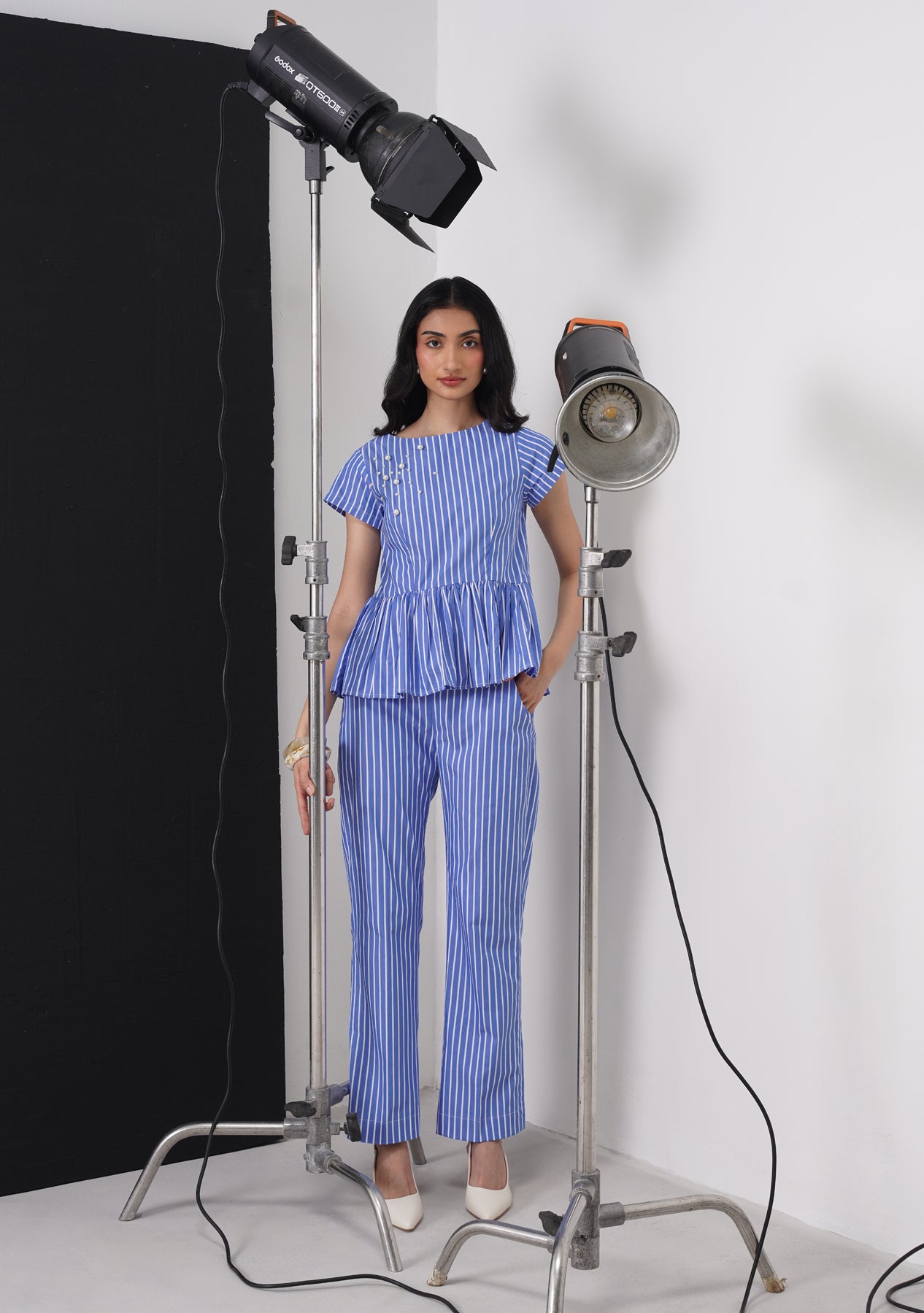 Avery Co-ord Set (Blue & White Striped)