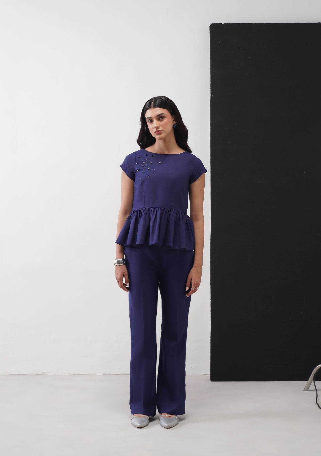 Avery Co-ord Set (Navy Blue)