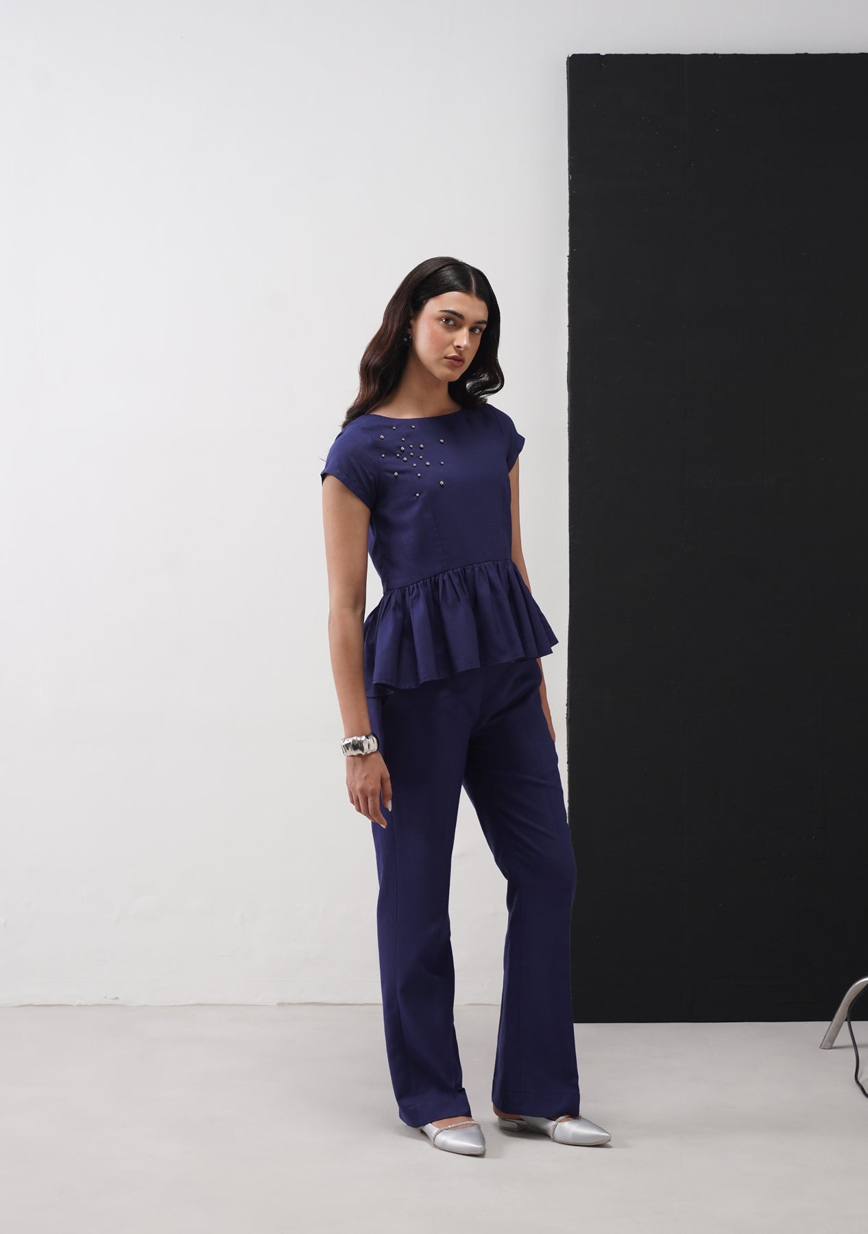 Avery Co-ord Set (Navy Blue)