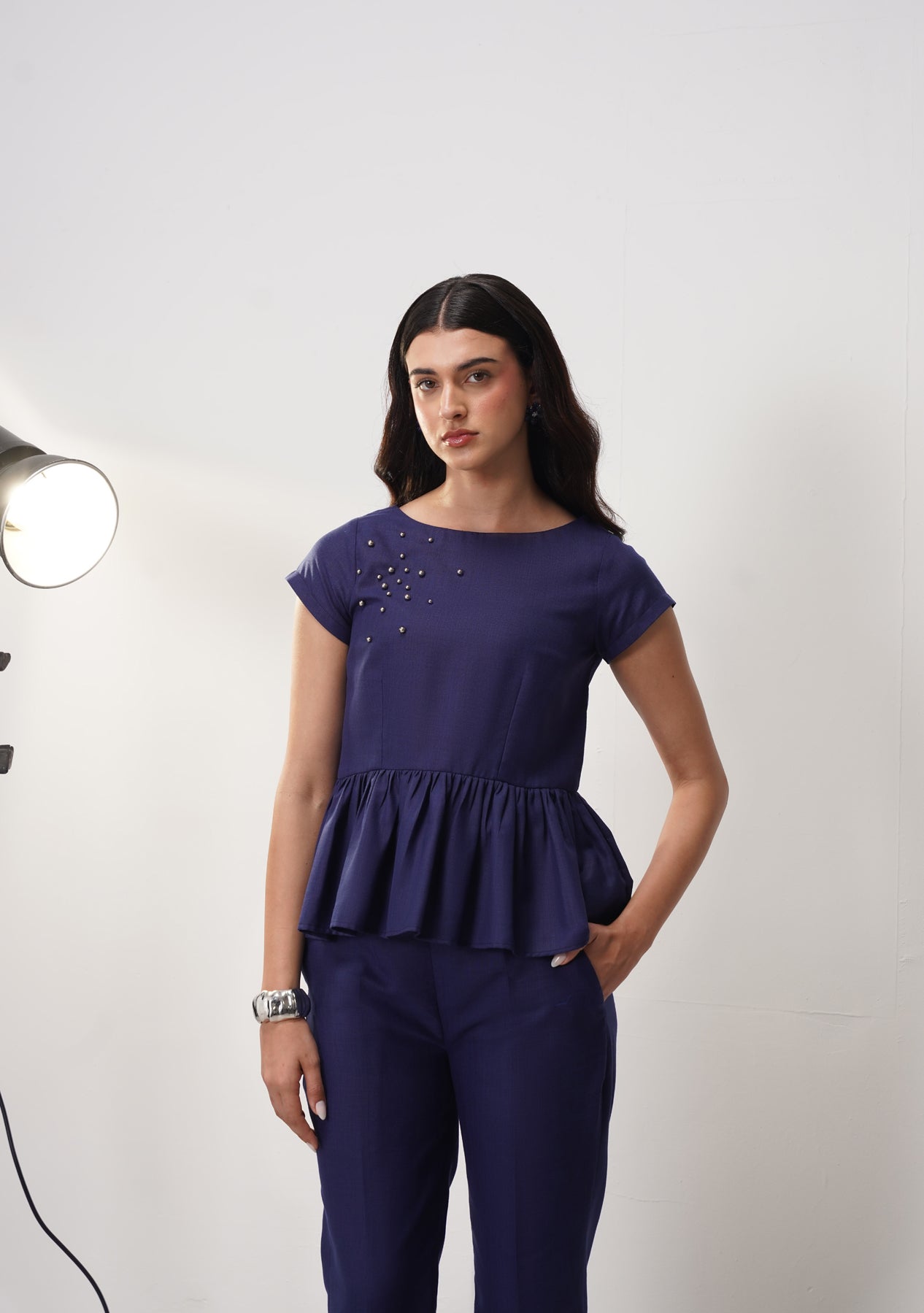 Avery Co-ord Set (Navy Blue)