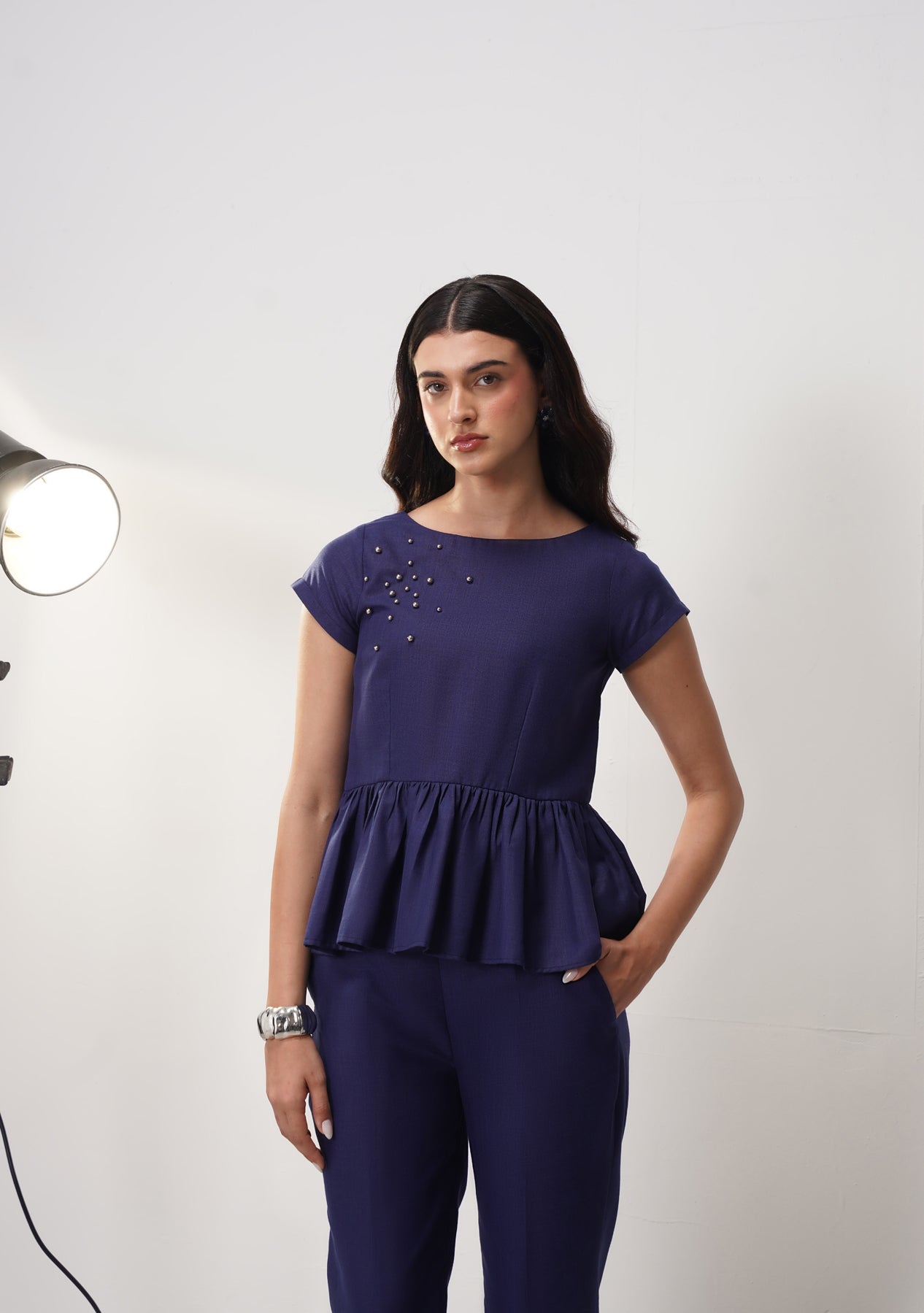 Avery Co-ord Set (Navy Blue)