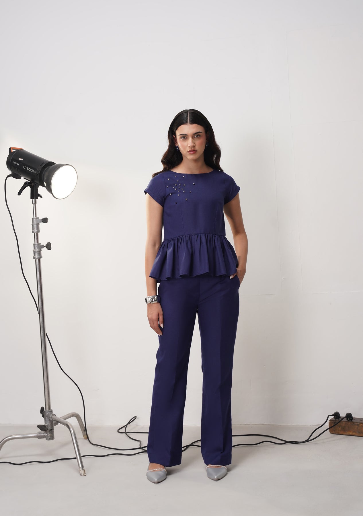 Avery Co-ord Set (Navy Blue)