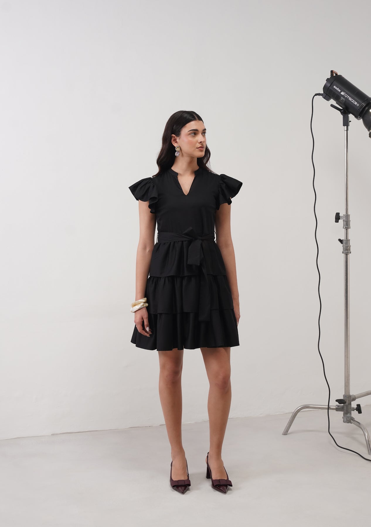 Juliet Mini Dress (Black)