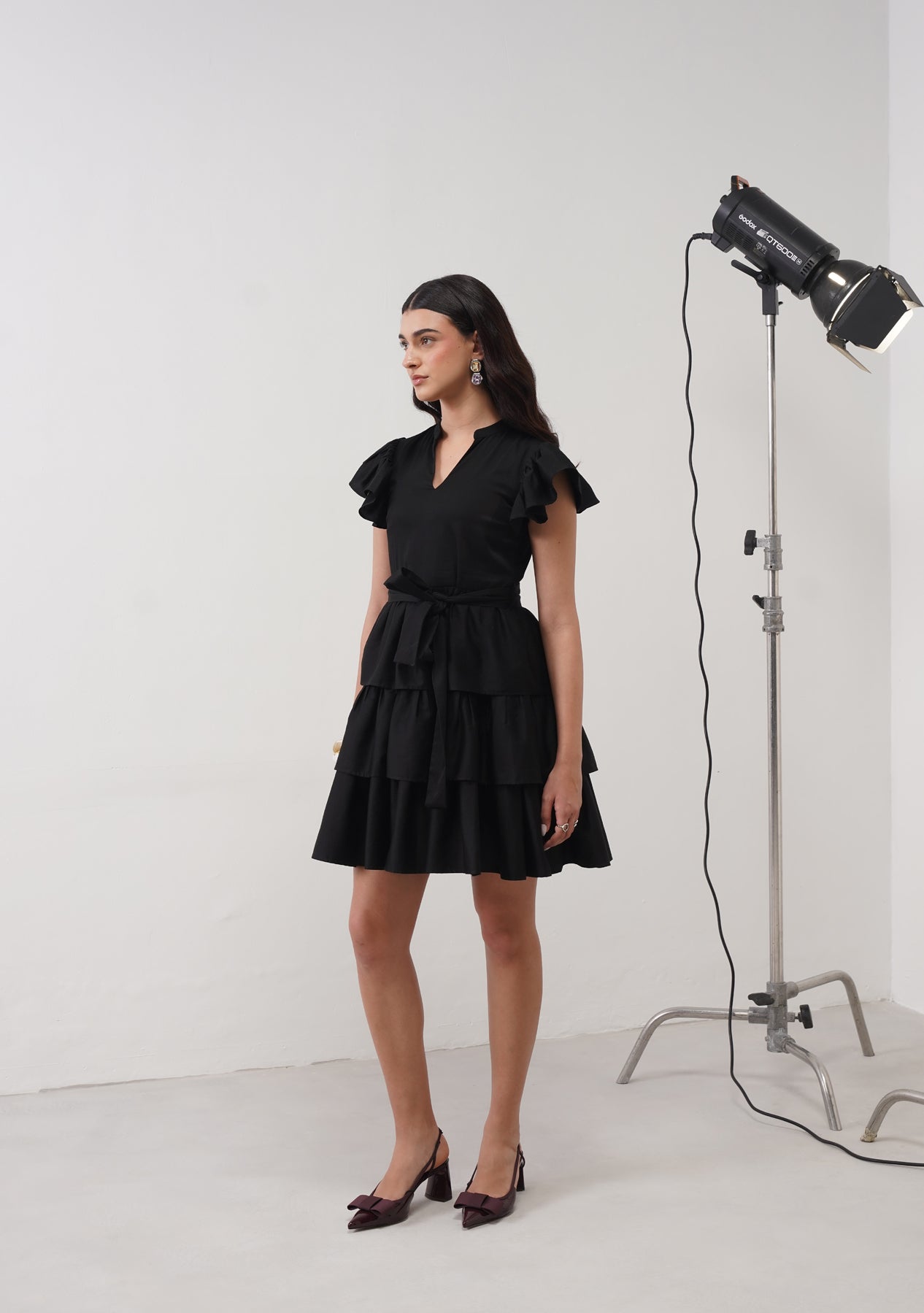 Juliet Mini Dress (Black)