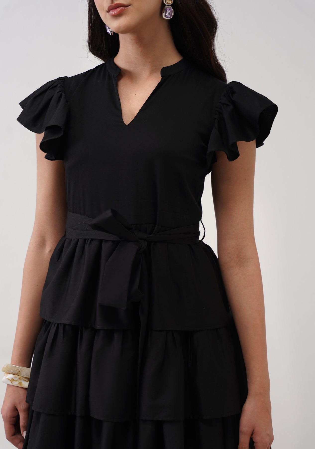 Juliet Mini Dress (Black)