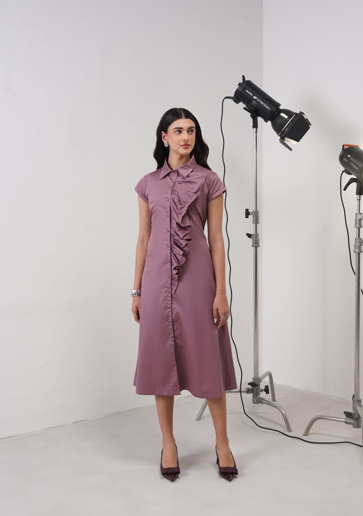 Gloria Midi Dress (Onion)